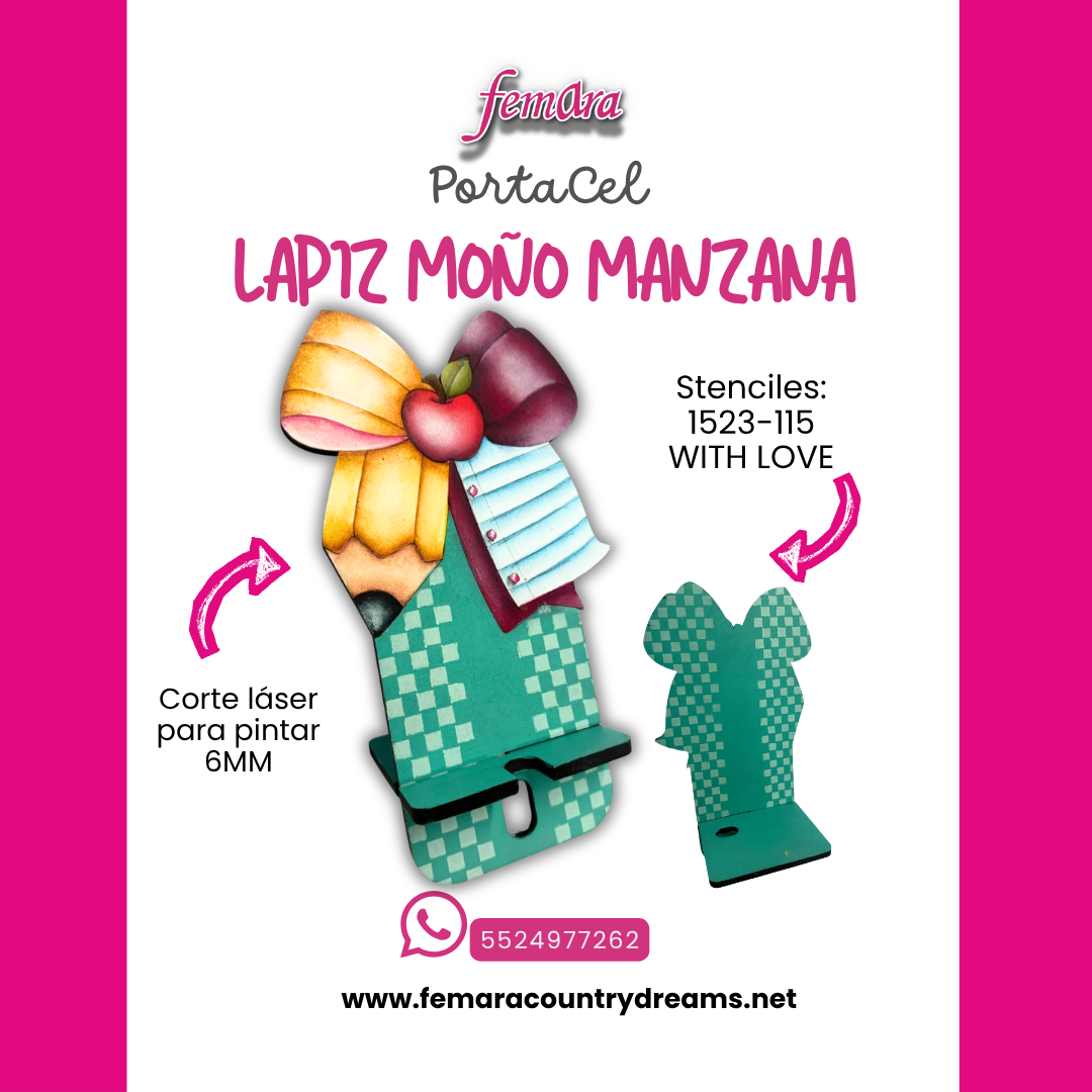 LAPIZ MOÑO MANZANA PORTACEL