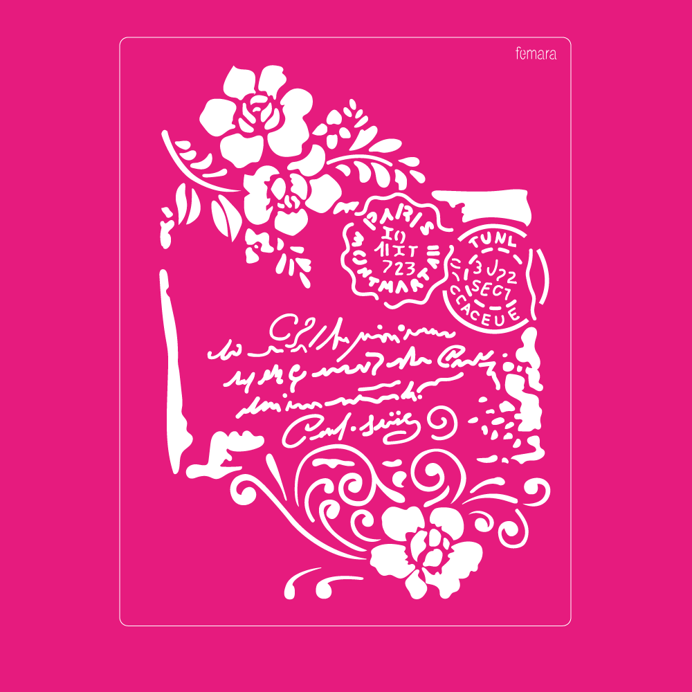2330-111 CARTA CON FLORES
