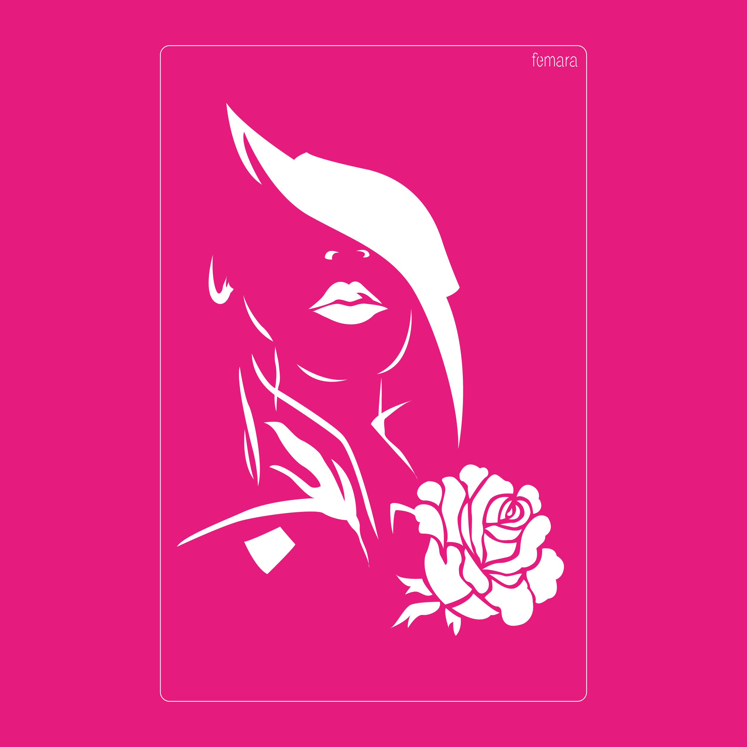 2030-075 DAMA CON ROSA