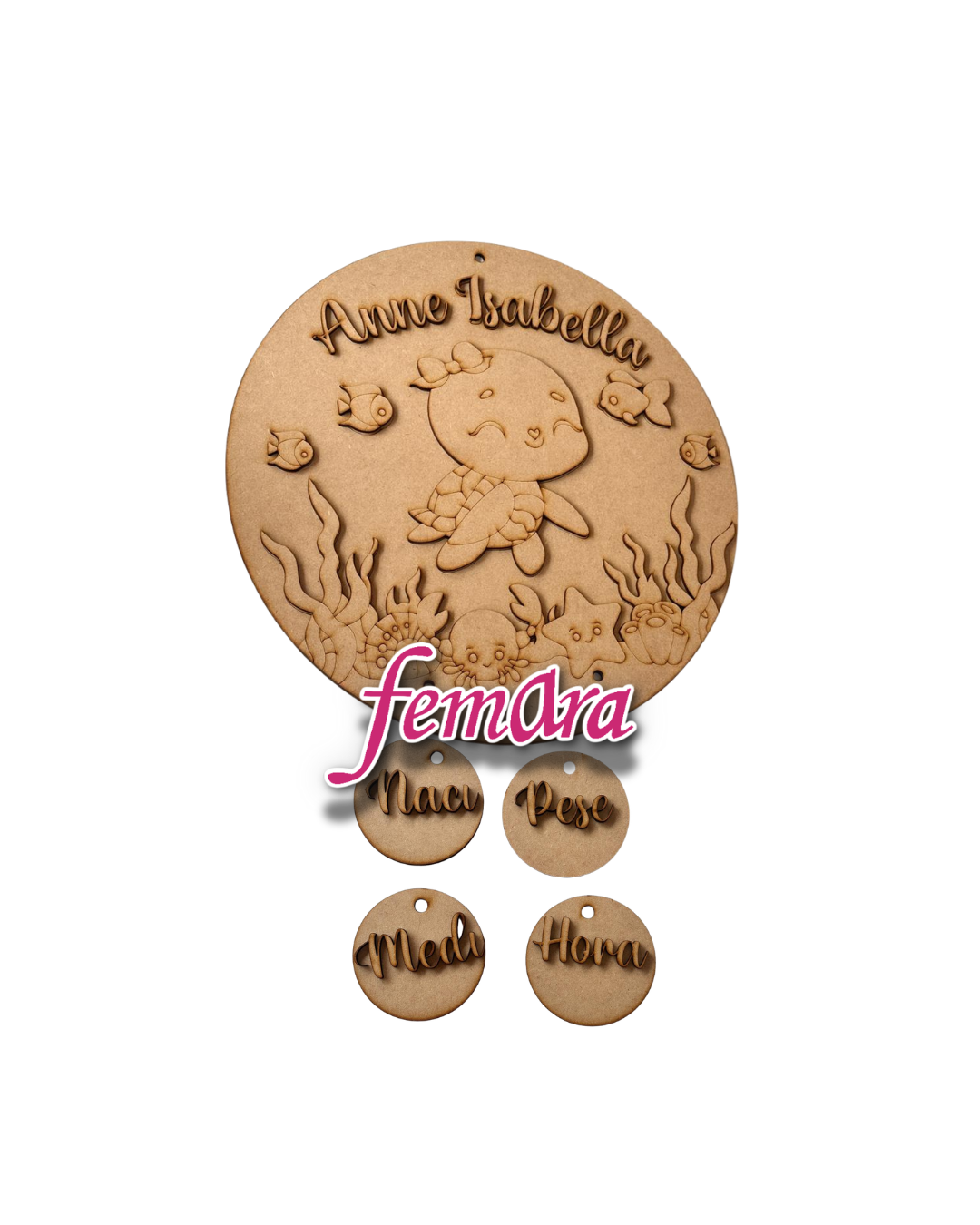 TORTUGUITA BEBE PLACA