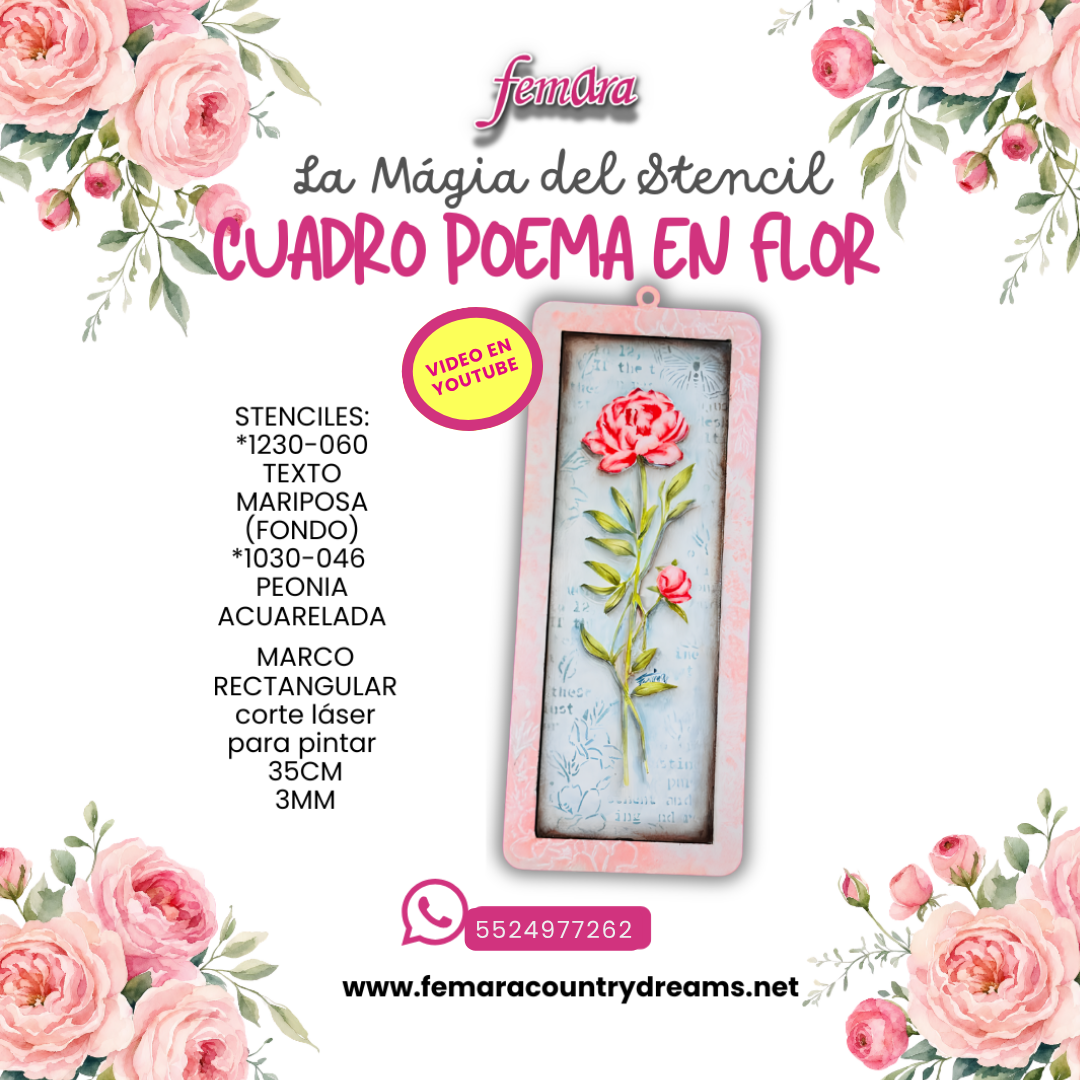 CUADRO POEMA EN FLOR