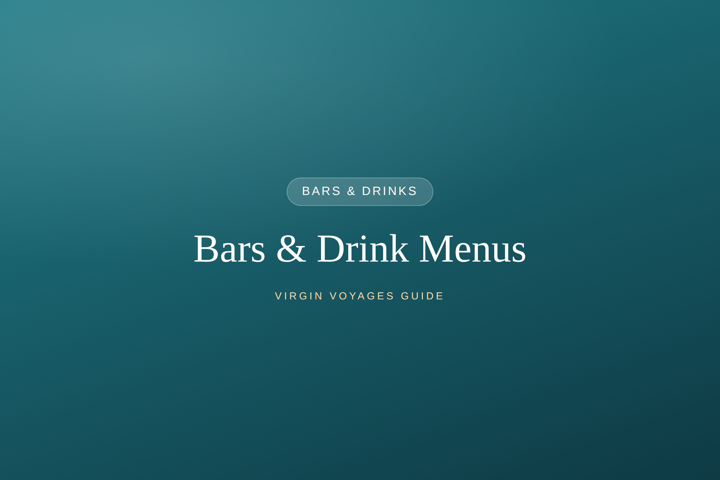Bars &amp; Drink Menus: Where to Sip Across the Ship