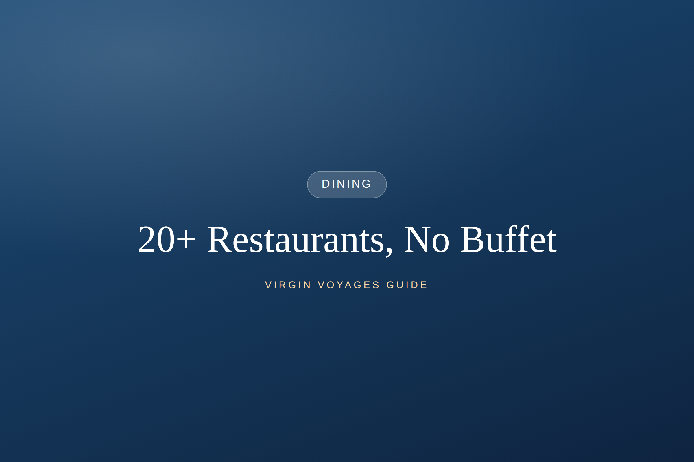 The Restaurants: 20+ Included Eateries, and Not a Buffet in Sight