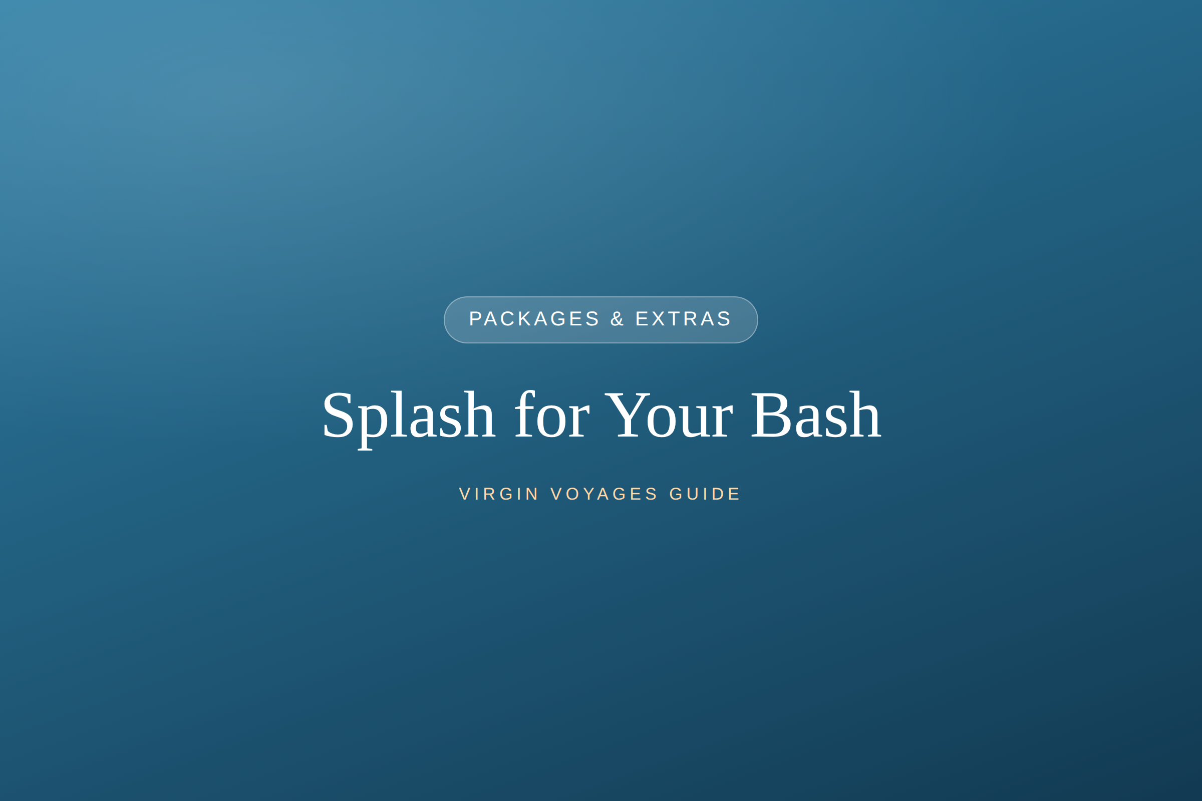 Splash for Your Bash: Celebrating On Board