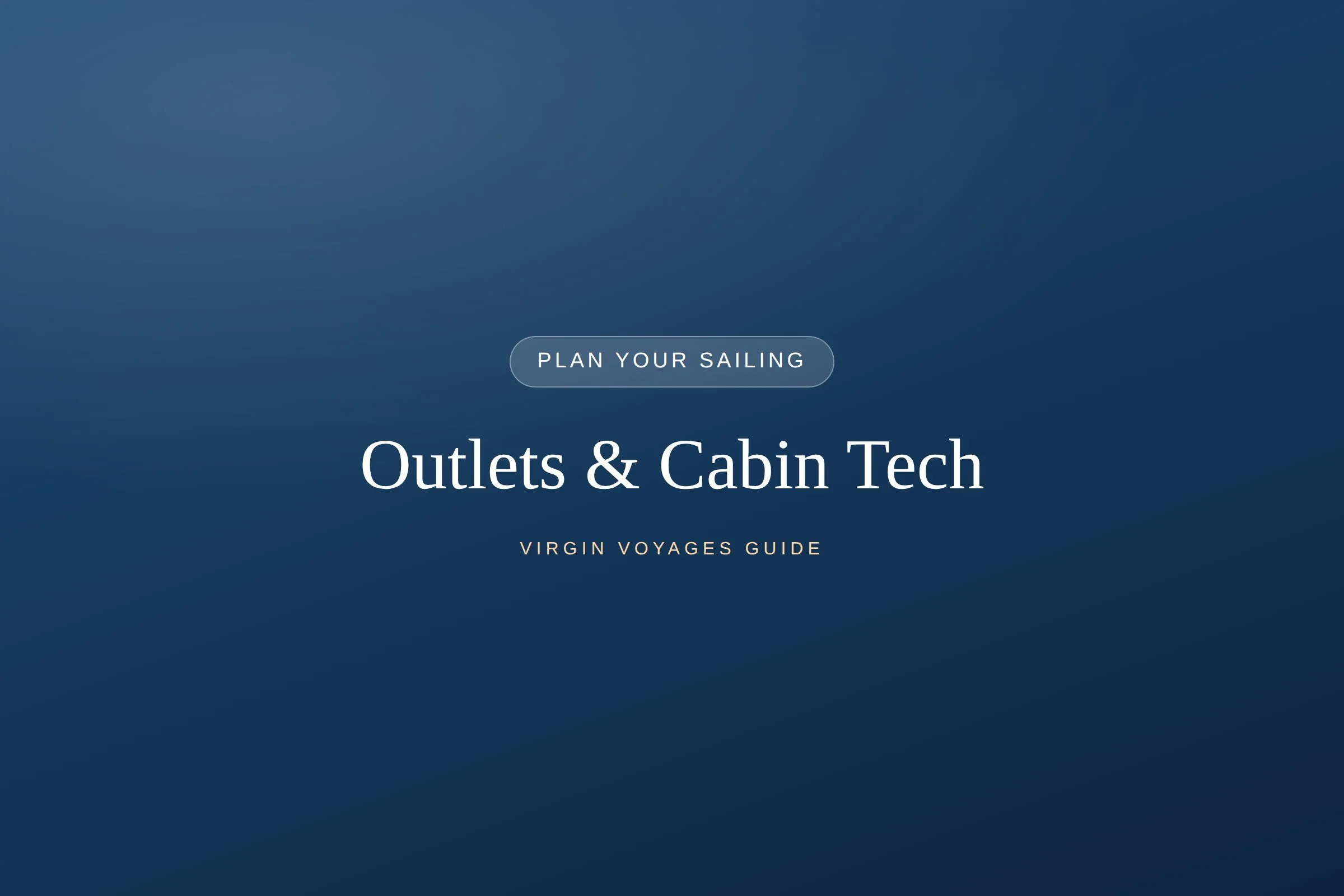 Outlets, Adapters &amp; Cabin Tech