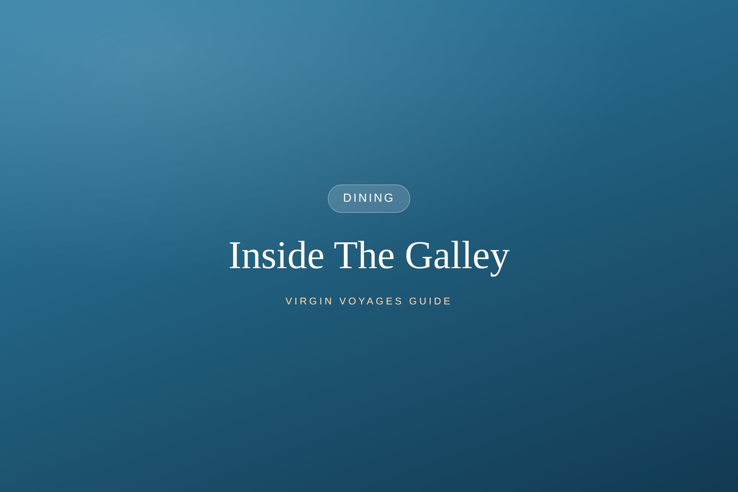 Inside The Galley: Virgin's Food Hall
