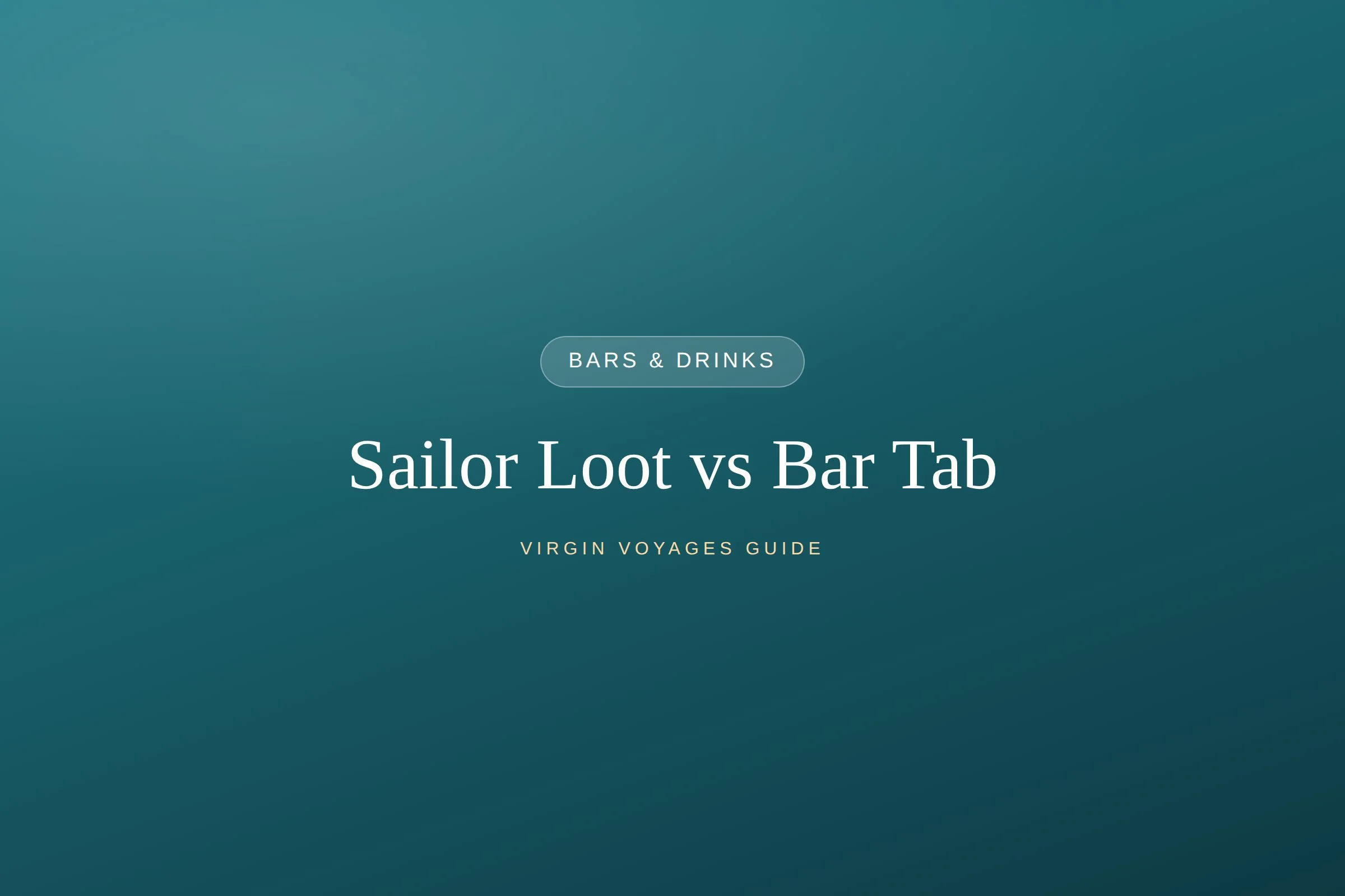 Sailor Loot vs. Bar Tab: The Two Kinds of Onboard Credit