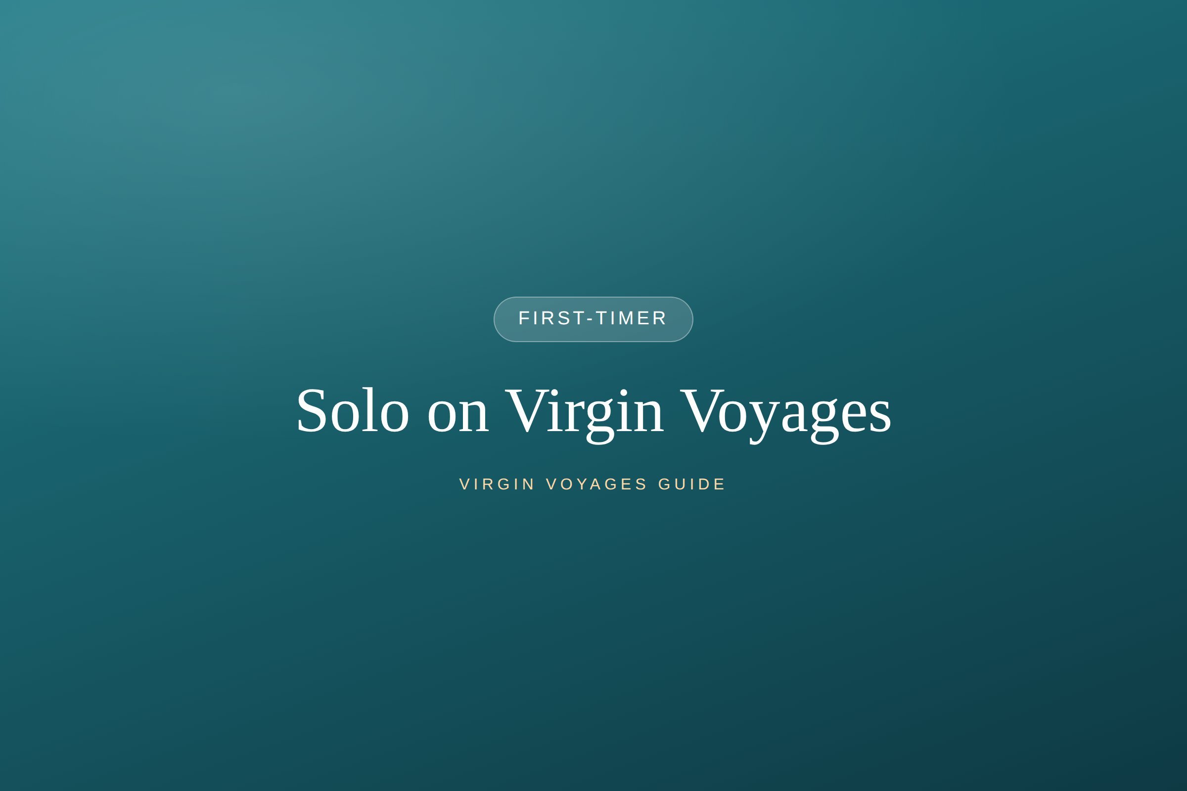 Solo on Virgin Voyages