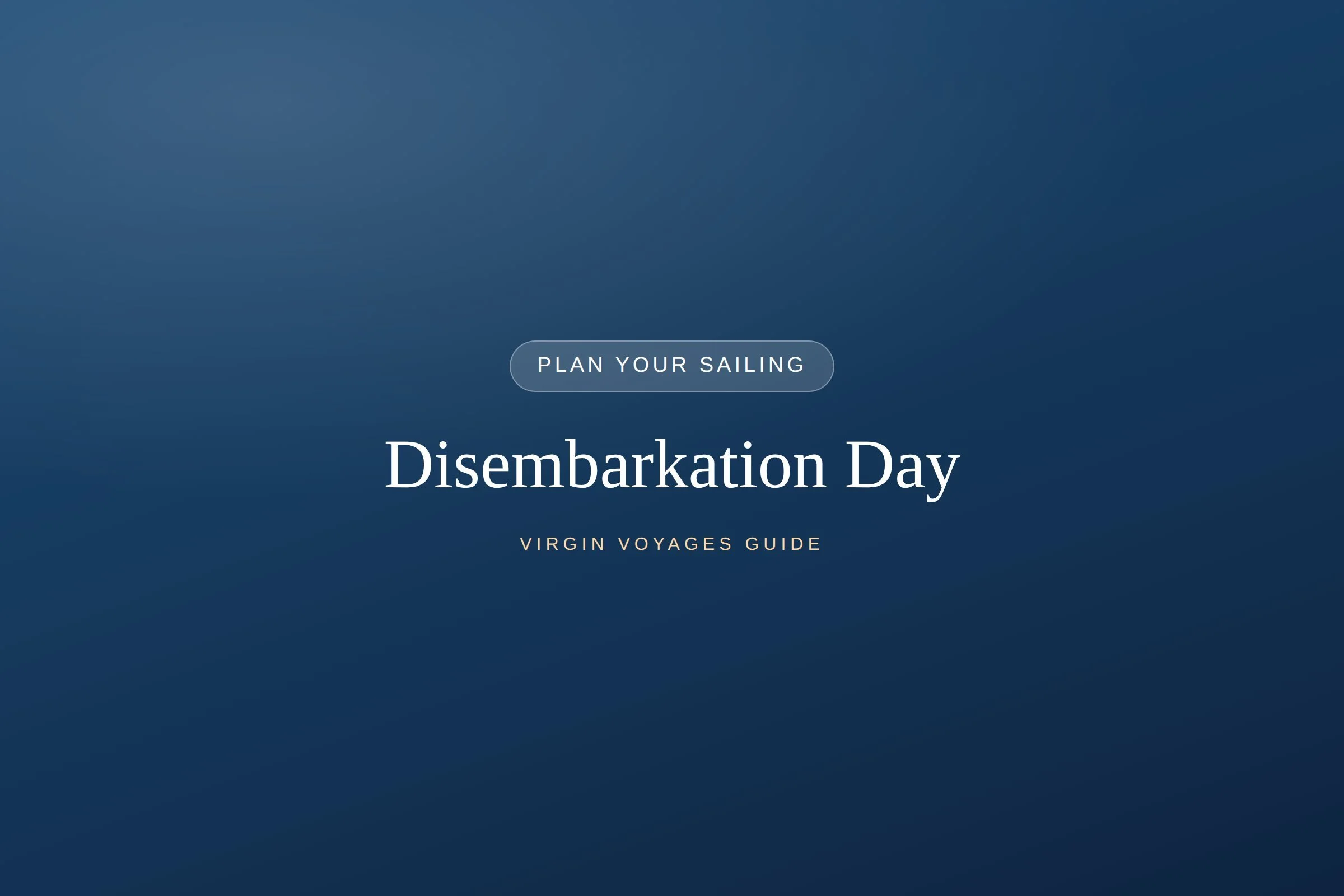 Disembarkation Day on Virgin Voyages: The Smooth Exit