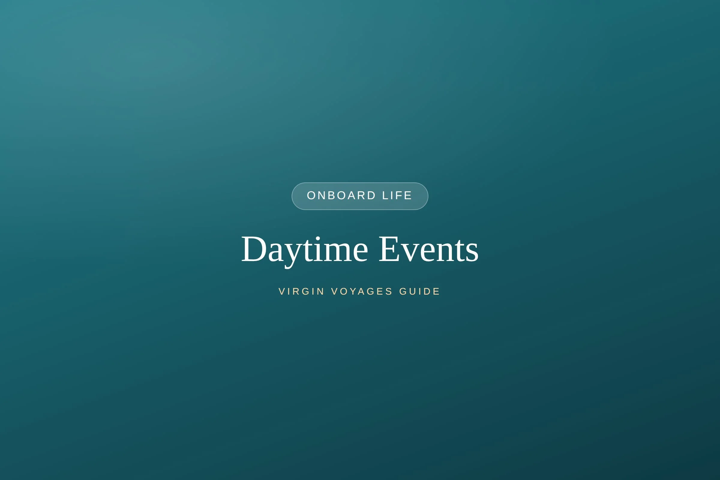 Virgin Voyages Daytime Events: Bottomless Brunch, Grog Walk &amp; More