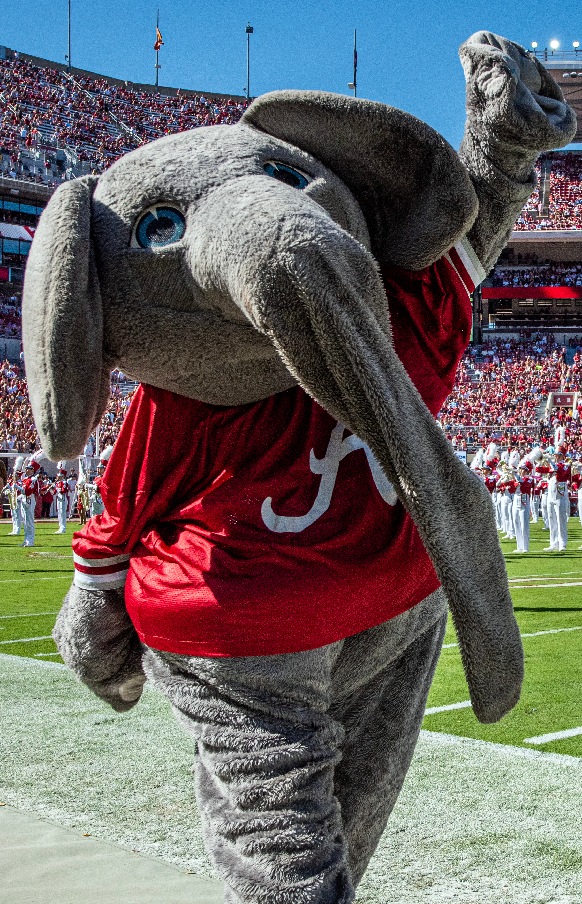 Big Al of Alabama Waves to the crowd