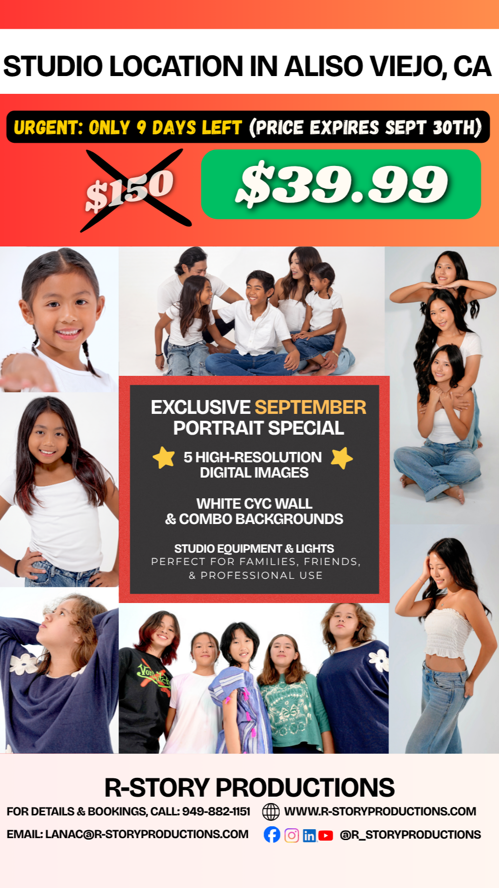 September Studio Headshot/Portrait SPECIAL