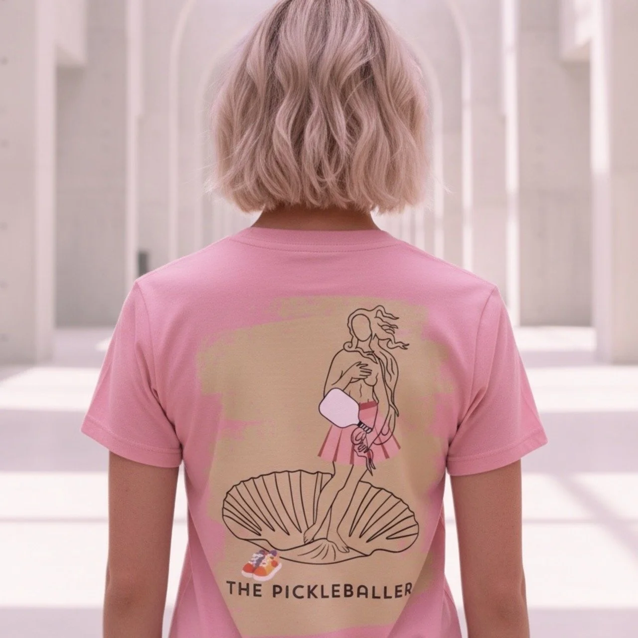 Women’s Mid-Weight The Birth of Venus Graphic Tee | Art of Pickleball Series