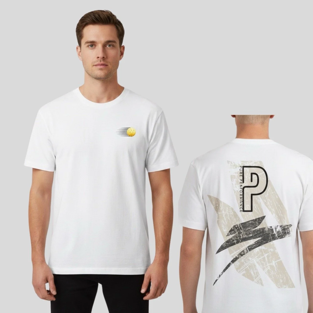 Men’s Pure Performance Box Tee | Heavy-Weight Abstract Court Graphic Shirt
