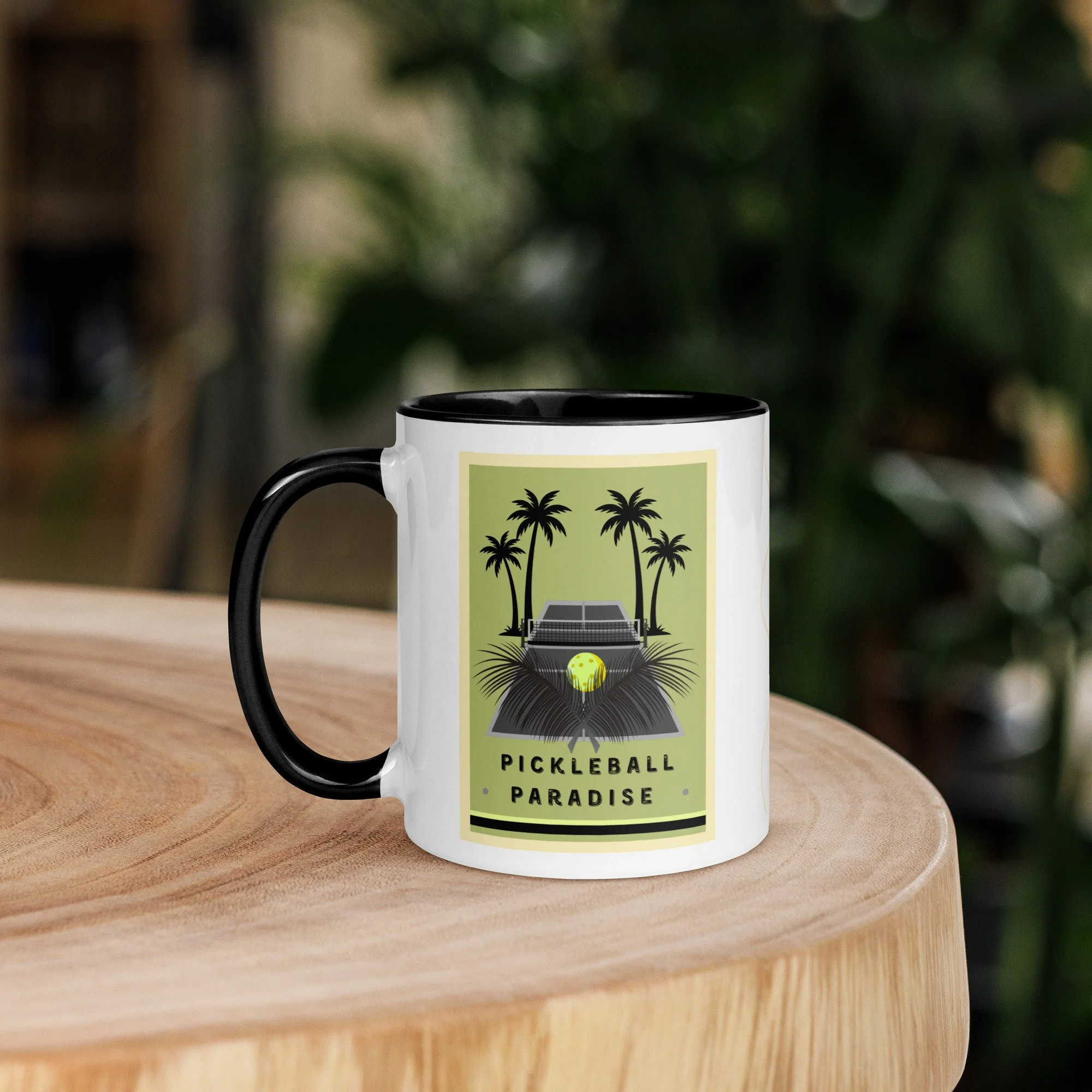 Pickleball Paradise Ceramic Accent Mug Two tone