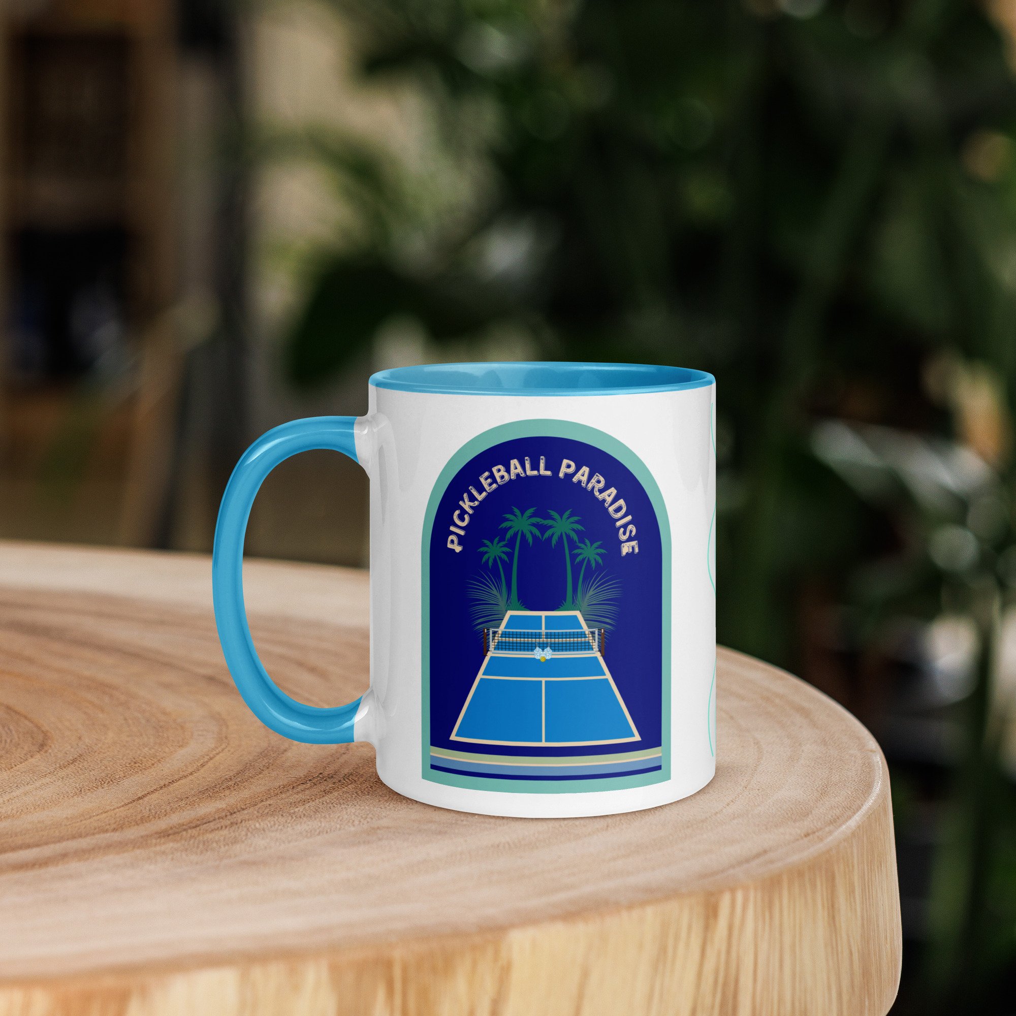 The "Pickleball Paradise" Resort Accent Mug - Blue