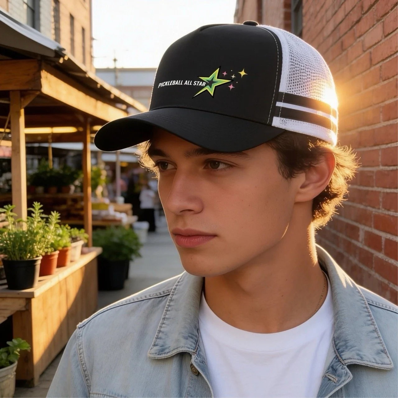 Men's Pickleball All Star Trucker Cap | Structured A-Frame Performance Mesh Hat