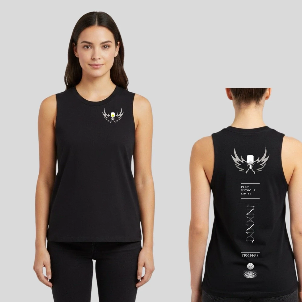 Women’s Relaxed Play Without Limits Cotton Tank | Boxy Pro-Flite Wings Muscle Tee