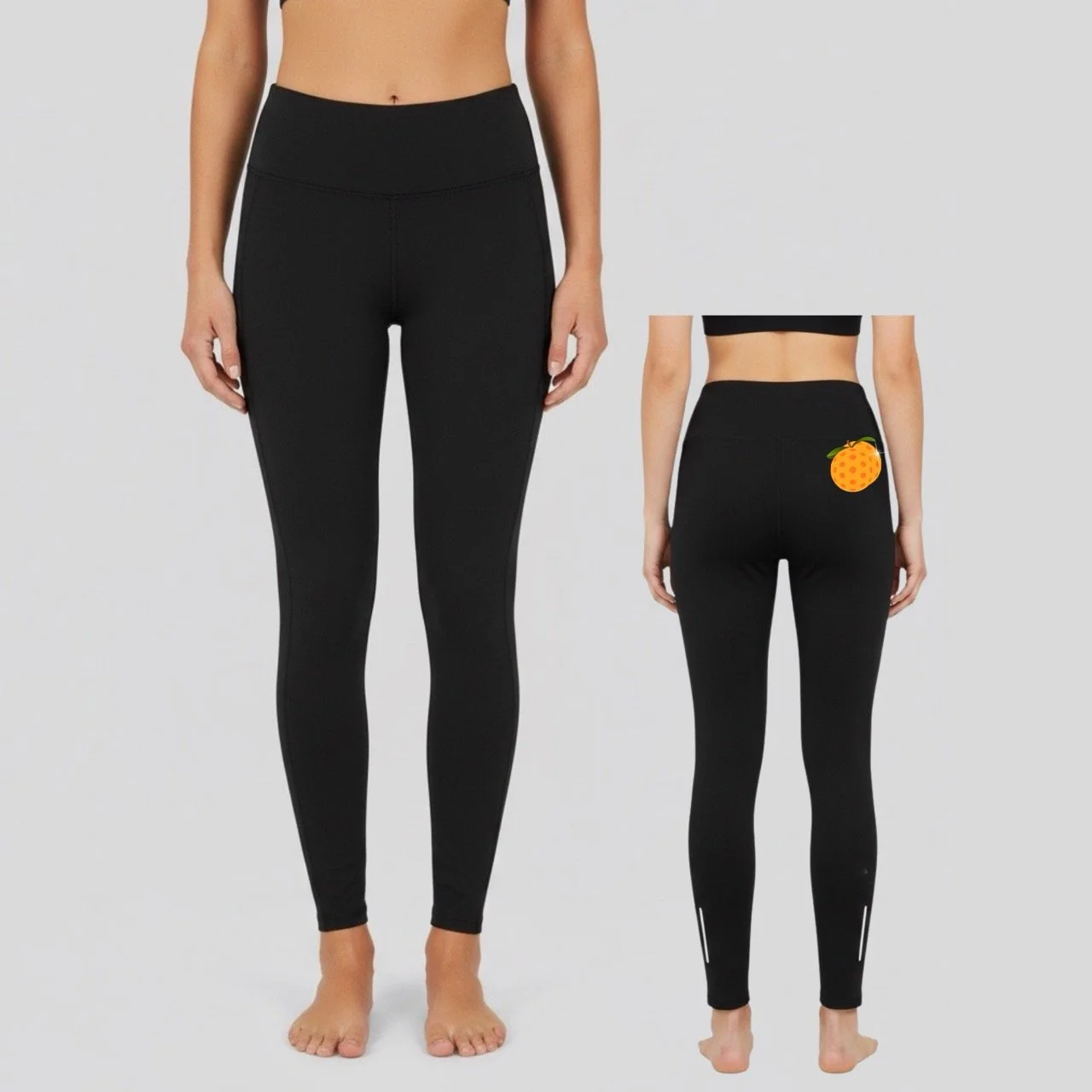 Women’s Citrus Crush Active Tights | Heavyweight 310 GSM Pickleball Peach Leggings