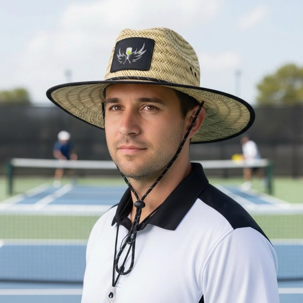 COURT WINGMAN WIDE BRIM MEN'S STRAW HAT | BREATHABLE SUN PROTECTION LIFEGUARD HAT