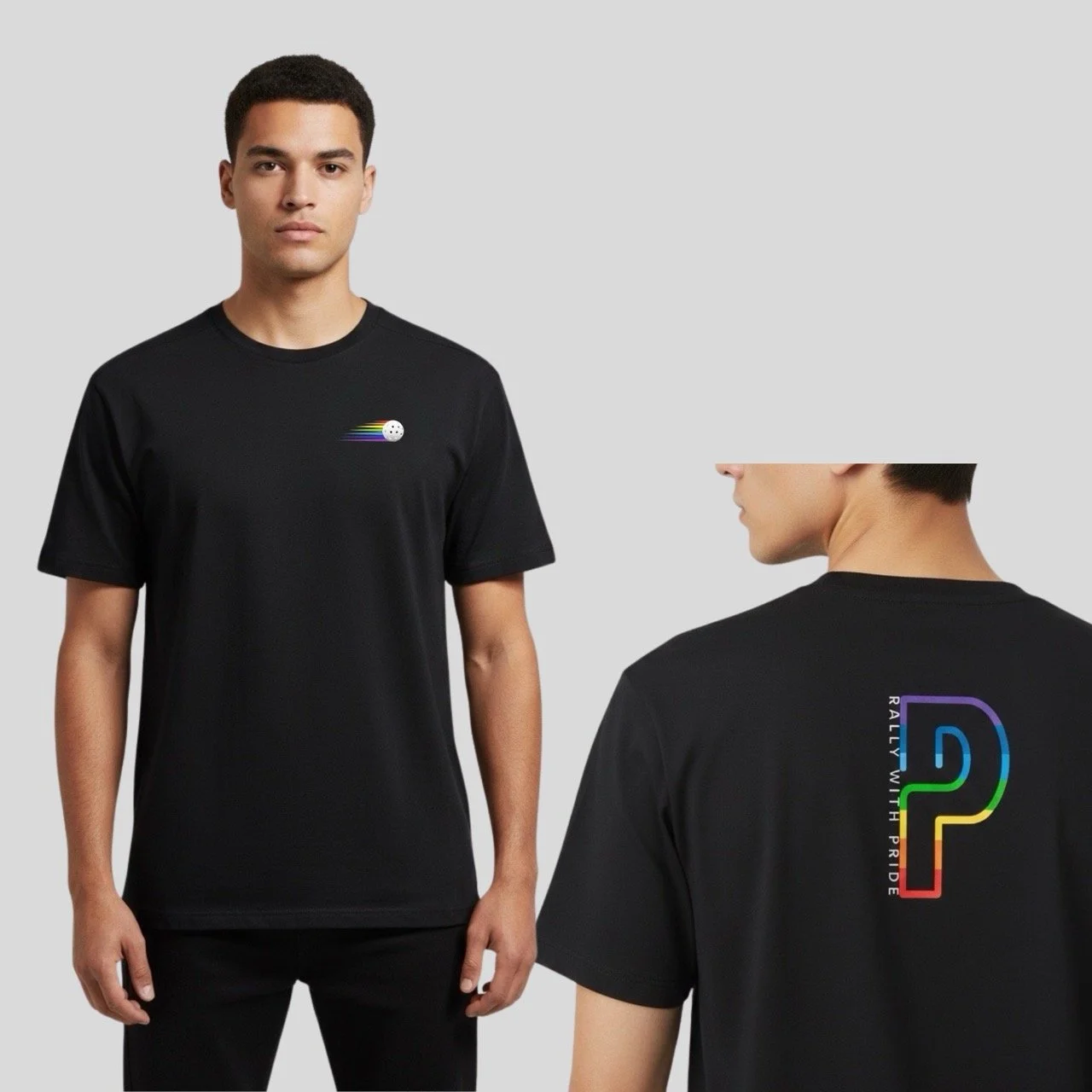 Men’s Rally with Pride Performance Tee | Rainbow Edition