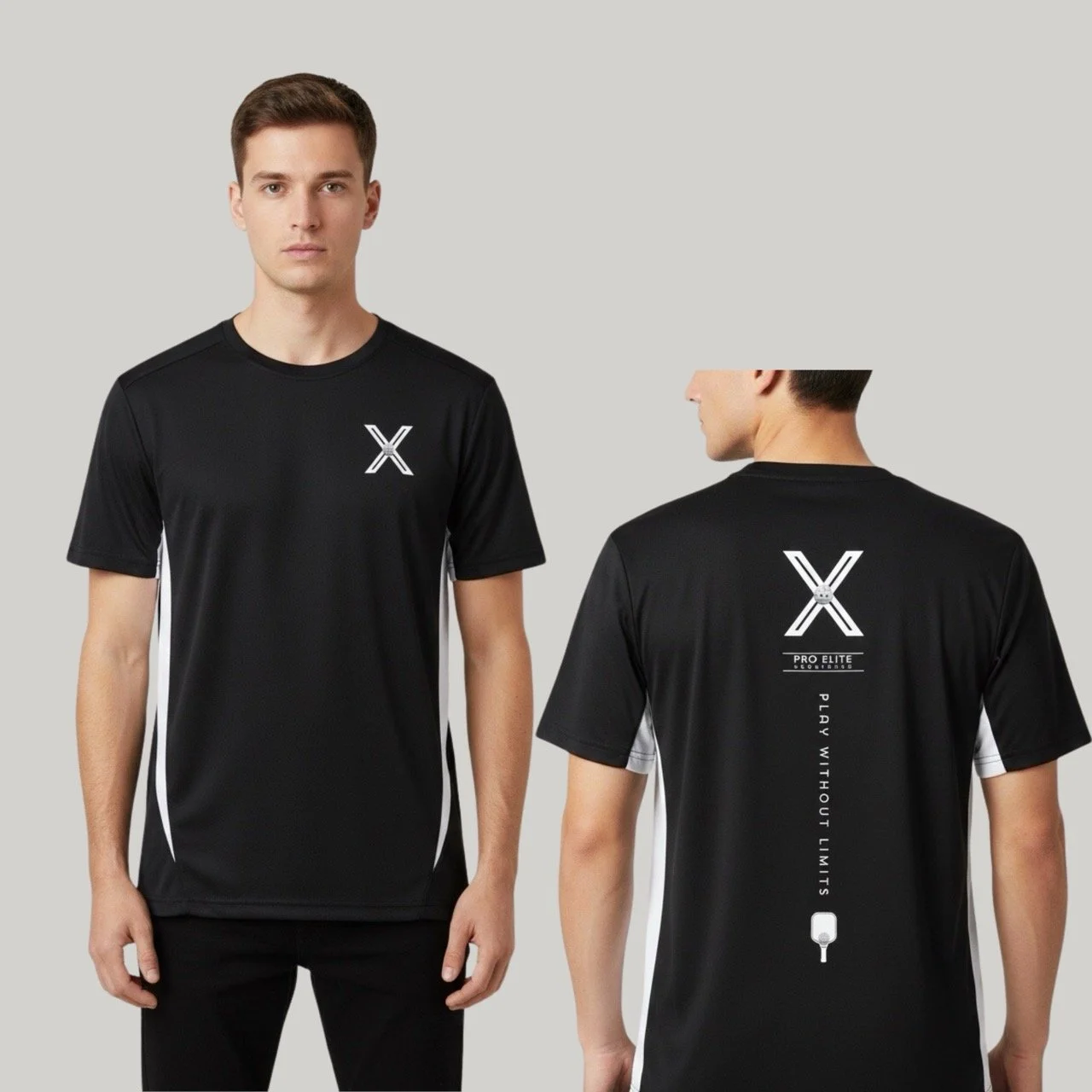 Men’s Play Without Limits Performance Tee | Pro-Elite Spine Edition (Contrasting Obliques)