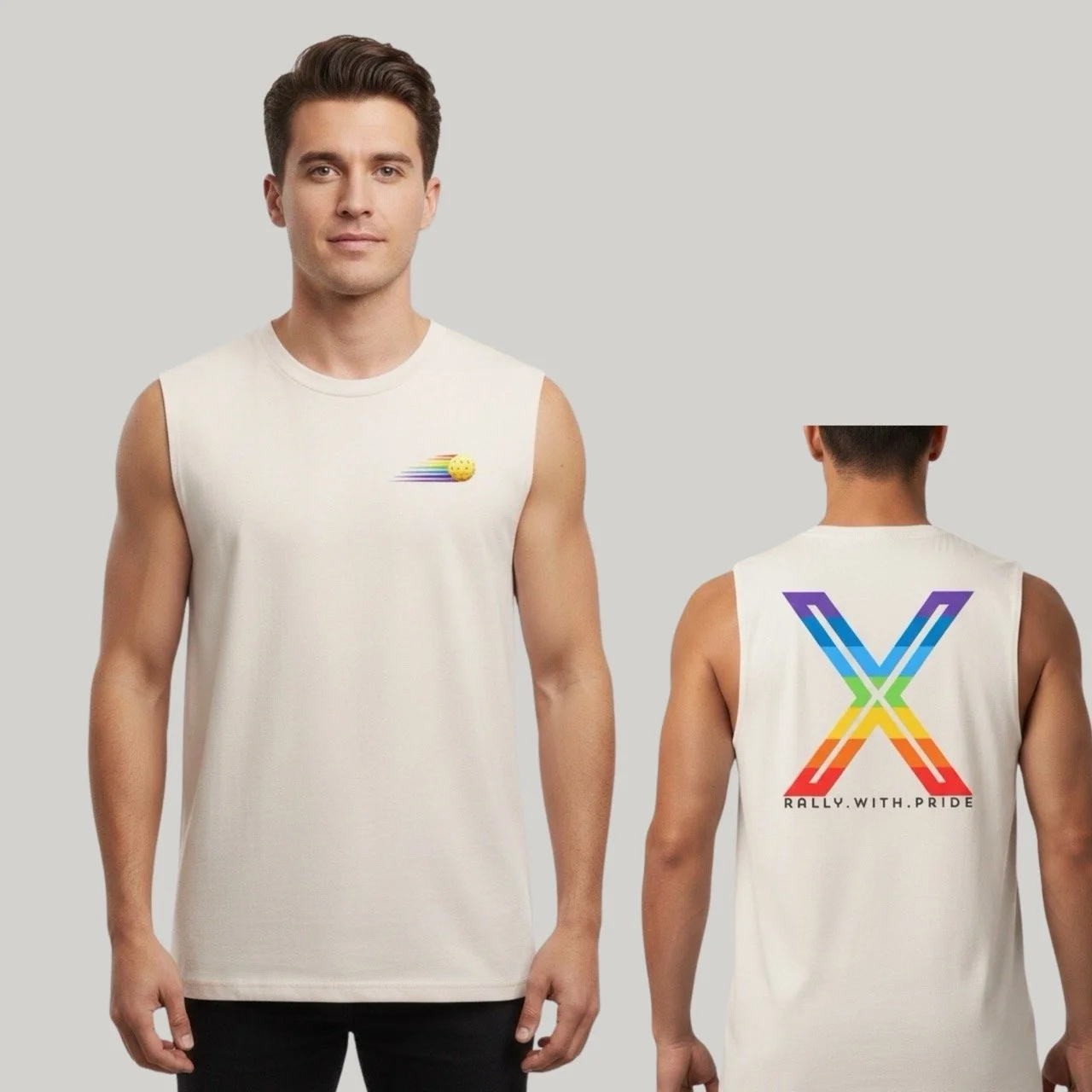 Rally with Pride Men's X-Graphic Heavyweight Cotton Tank