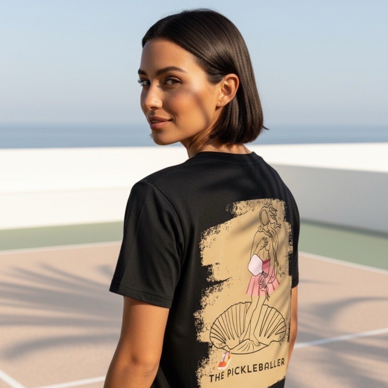 Women’s The Birth of Venus Pickleball Graphic Tee | Cream Edition