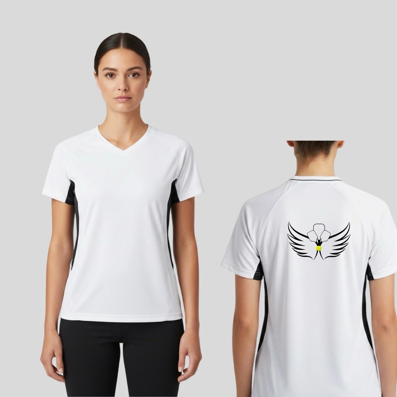 Women’s Pro-Flite Wings Performance V-Neck Tee | Sweat-Wicking Sunsmart Mesh