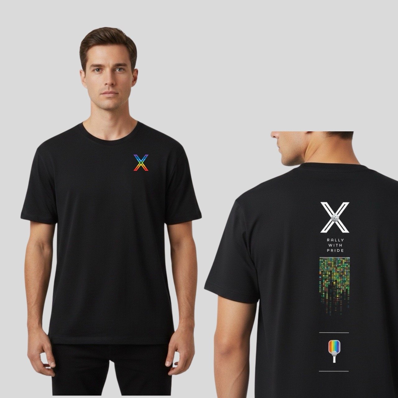 Men’s Rally with Pride Performance Tee | Digital Matrix Pride Edition
