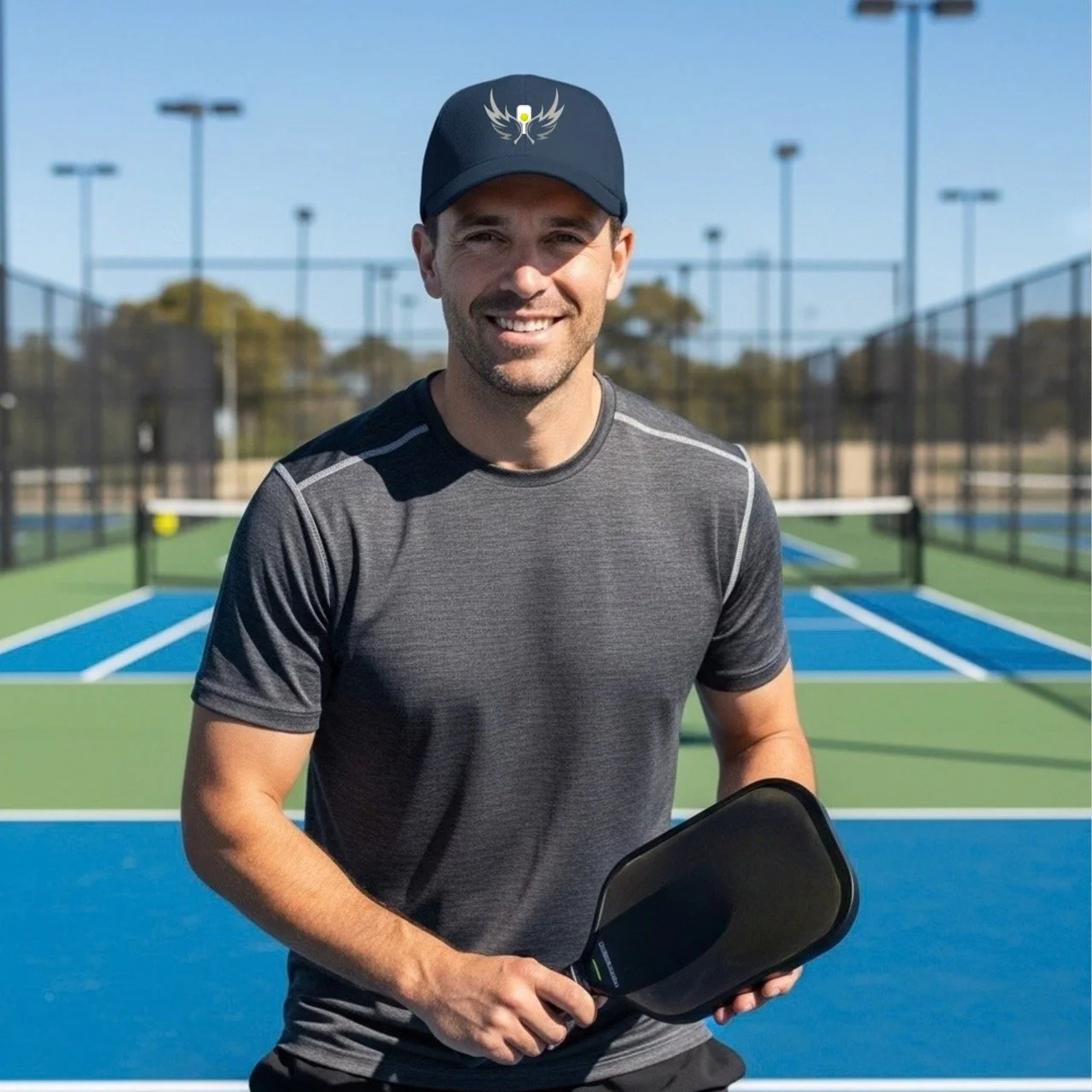 Men's Low-Profile Performance Cotton Cap | Pickleball Wings