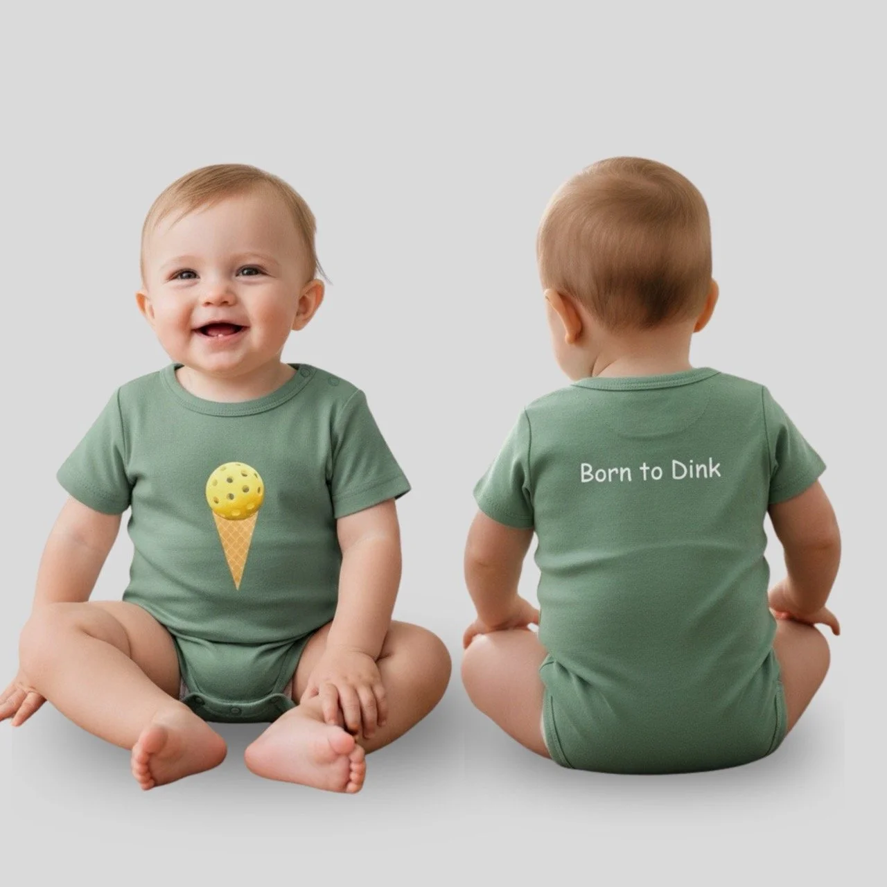 Infant Born to Dink Cotton Onesie | Sweet Spot Ice Cream Baby Bodysuit