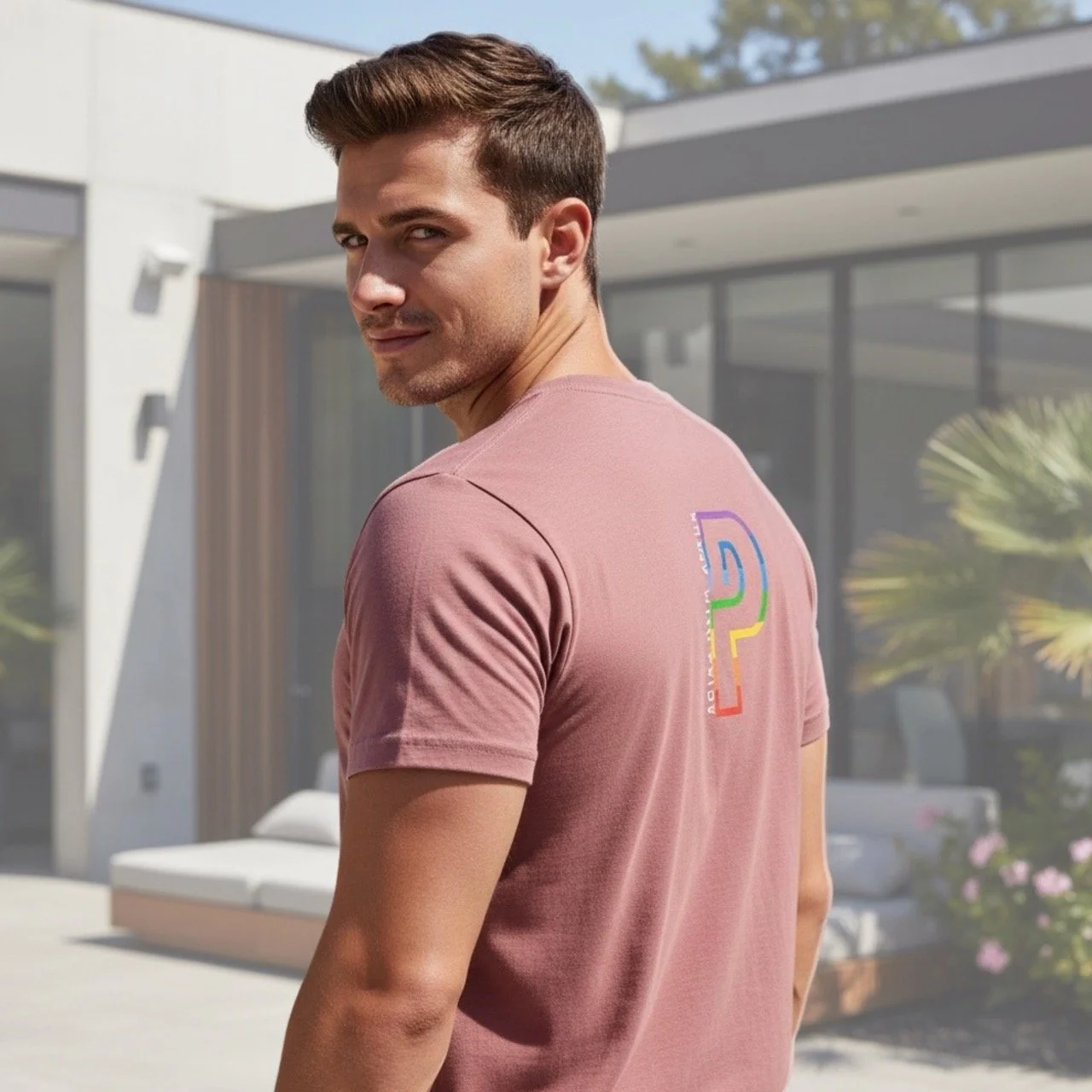 Men’s Rally with Pride Faded Cotton Tee | Rainbow P Edition
