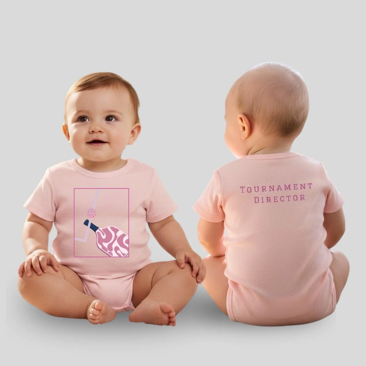 Infant Tournament Director Cotton Onesie | Abstract Paddle Baby Bodysuit