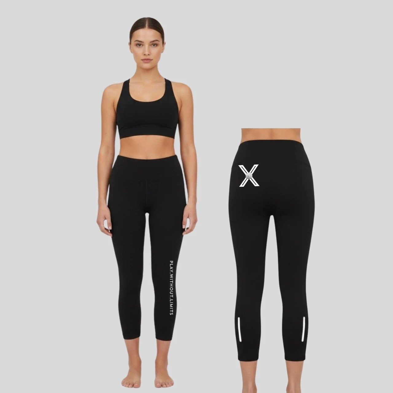 Women’s Play Without Limits 3/4 Crop Tights | Heavyweight 310 GSM Performance Leggings