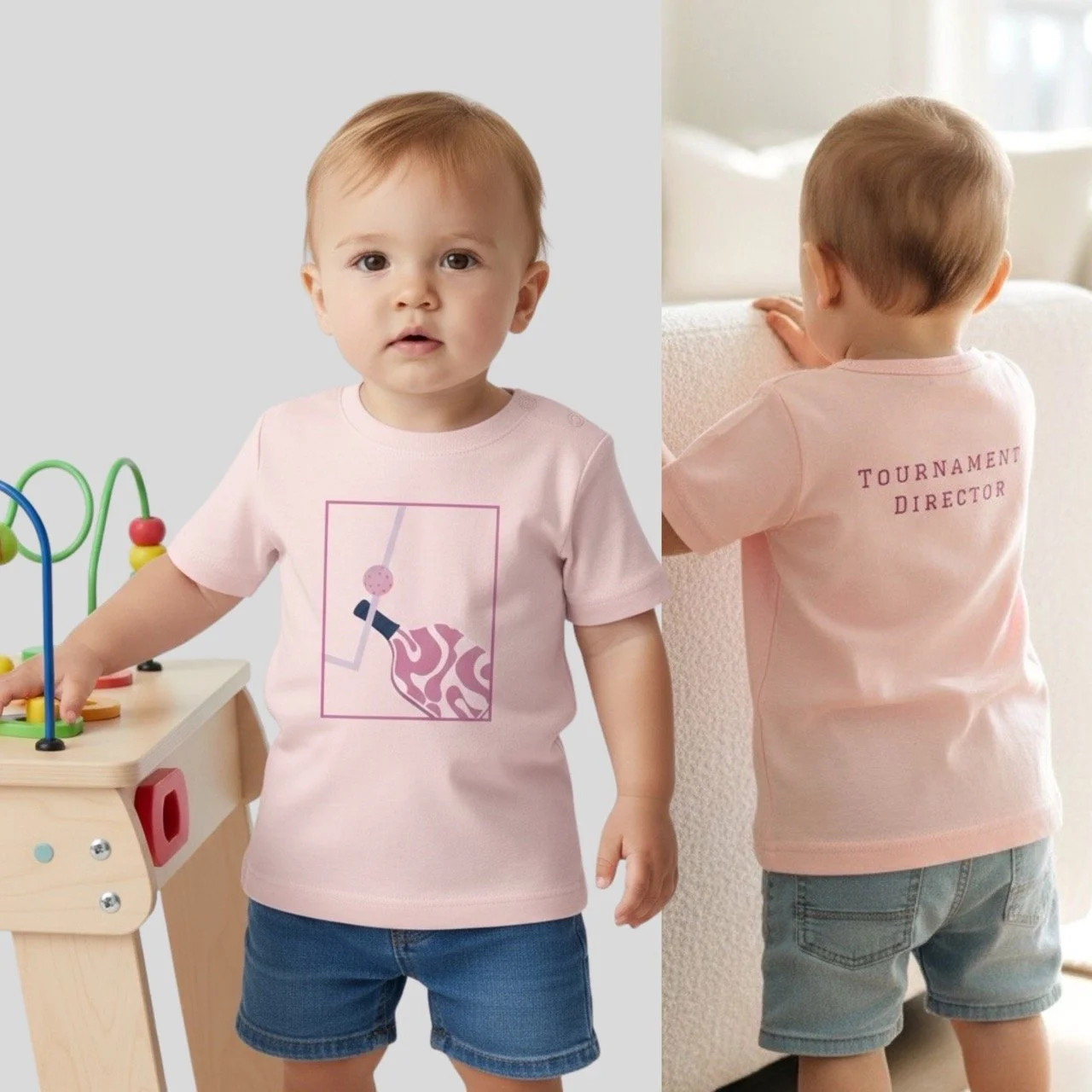 Infant Tournament Director Cotton Tee | Abstract Paddle Baby T-Shirt