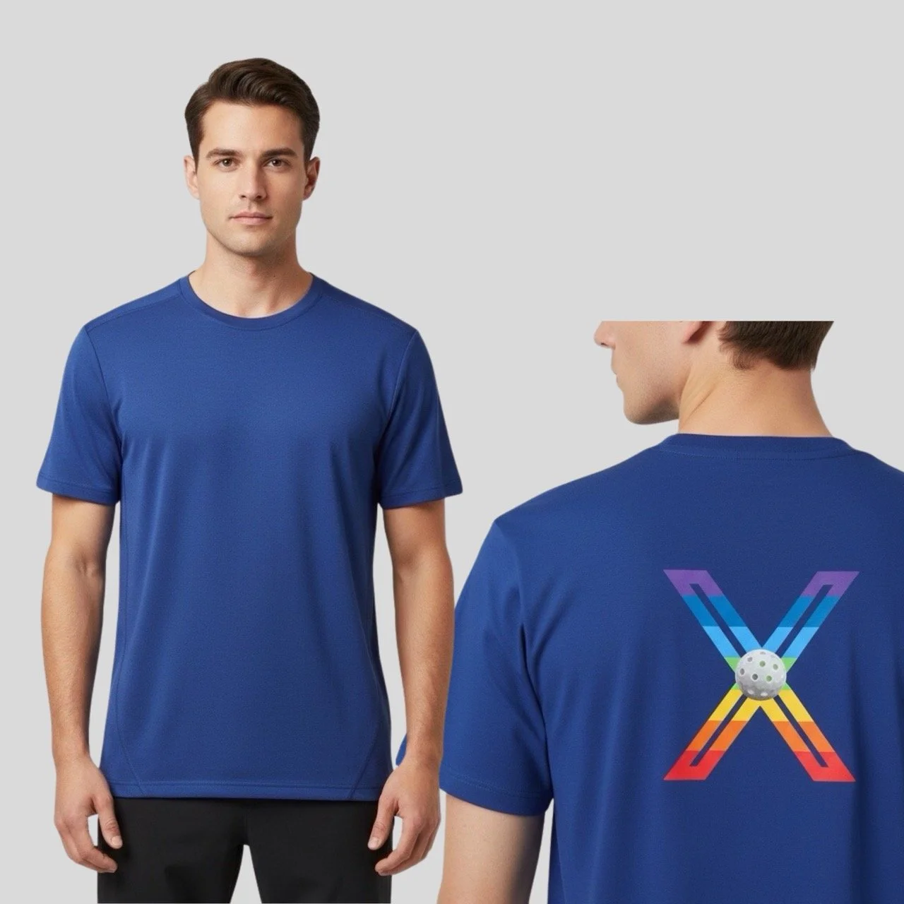 Men’s Rally with Pride Performance Tee | Rainbow Geometric X Edition