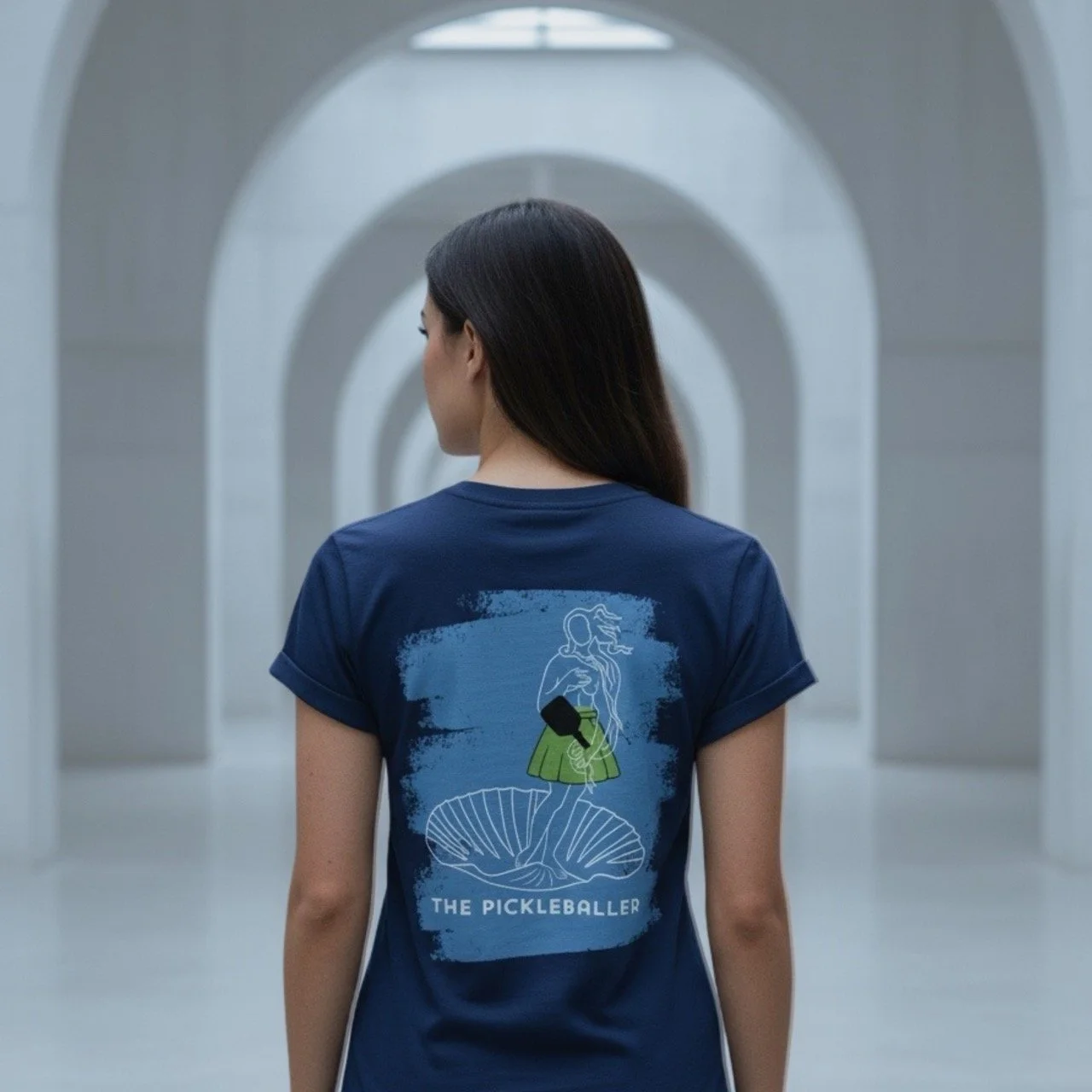 Women’s Mid-Weight The Birth of Venus Graphic Tee | Blue Edition