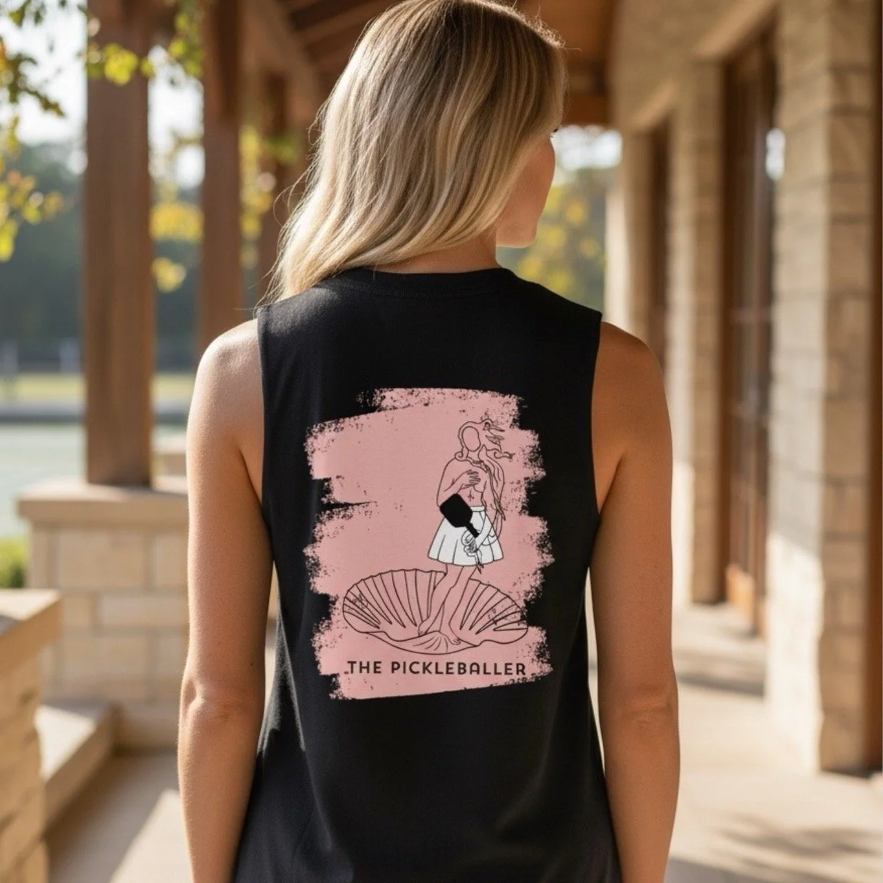 Women’s Venus Cotton Tank | Art of Pickleball Pink Edition