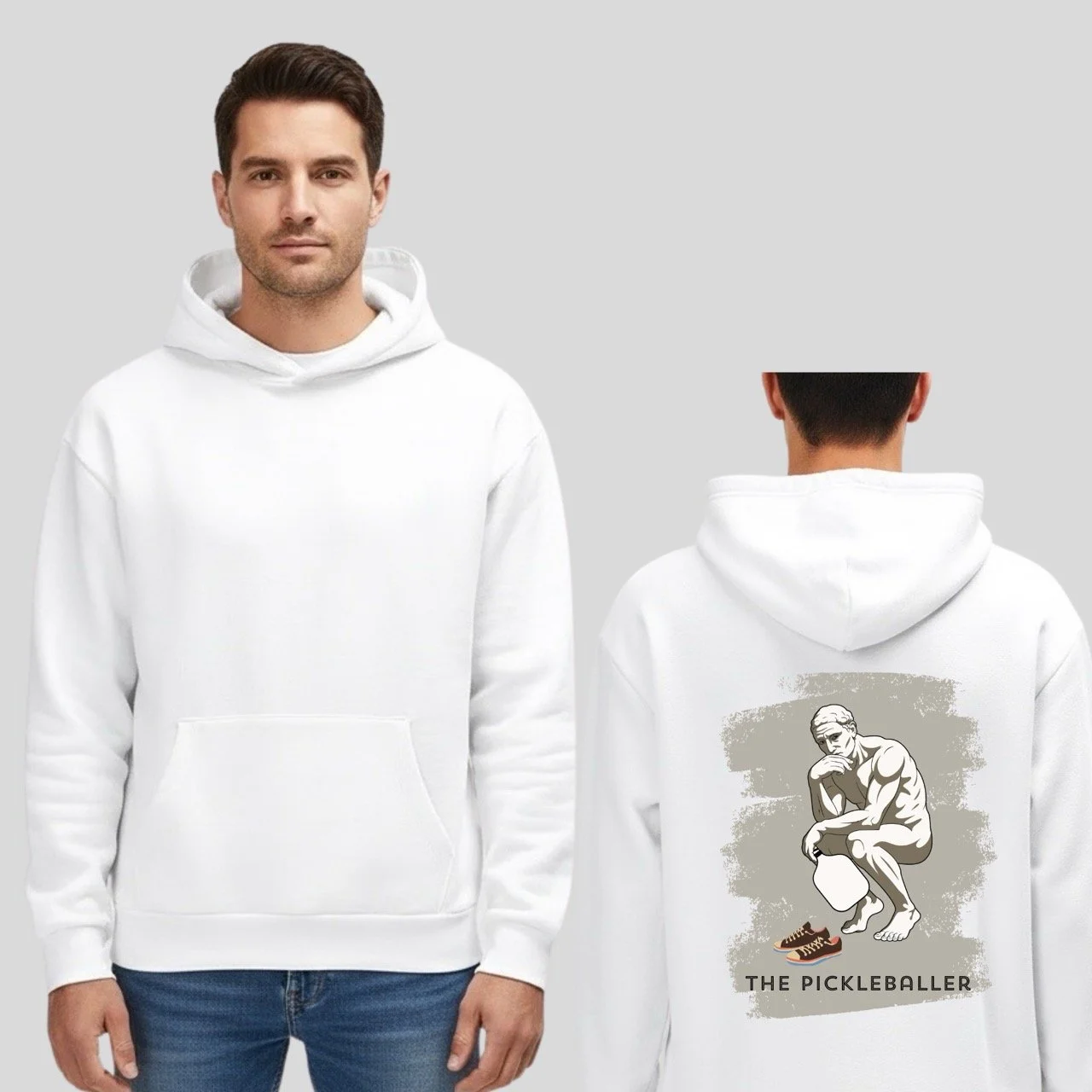 Men’s The Thinker ReFlex Fleece Hoodie | Art of Pickleball Series