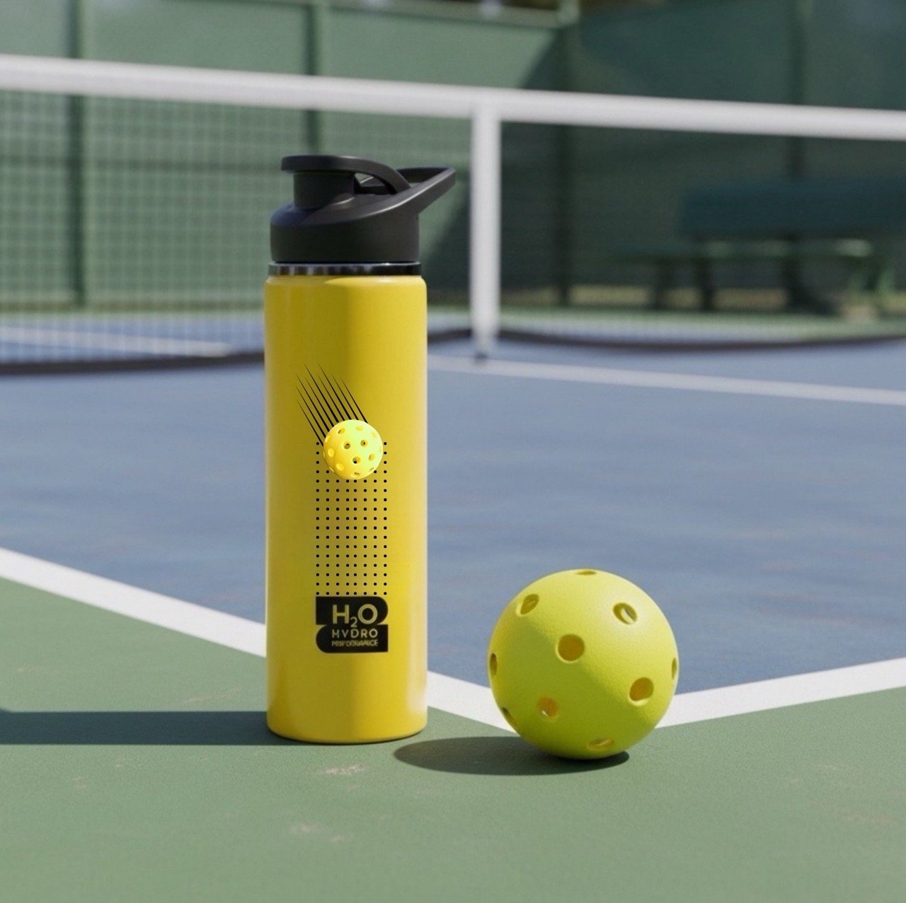 Pickleball BPA Free Active Flask | 750ml Snap Cap Water Bottle