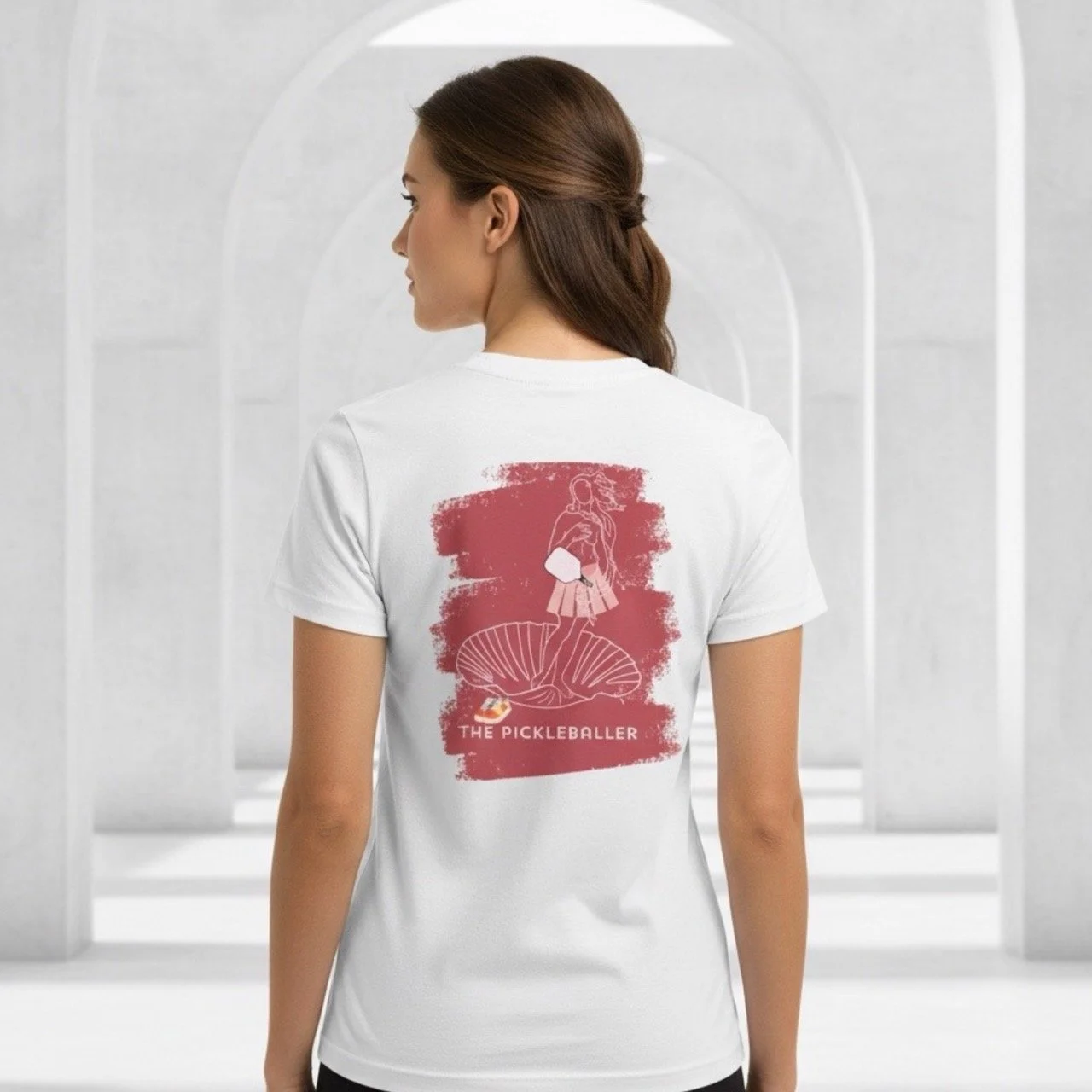 Women’s Mid-Weight The Birth of Venus Graphic Tee | Art of Pickleball Series