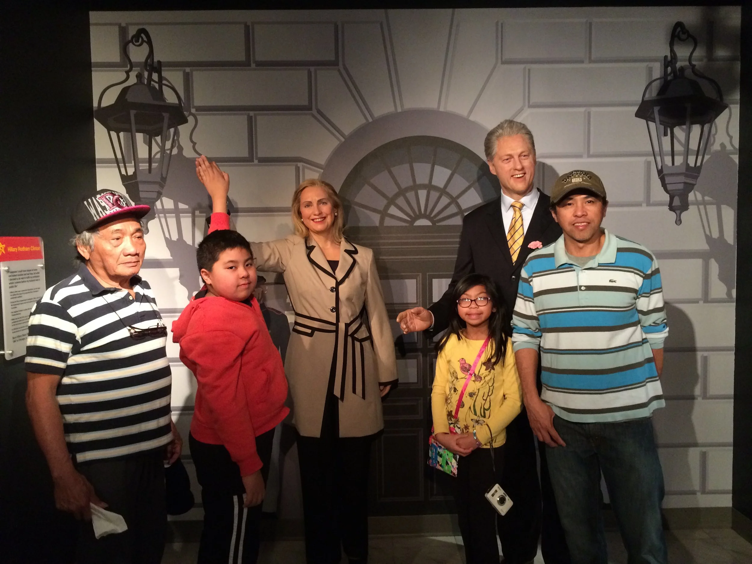A family moment at Madame Tussauds