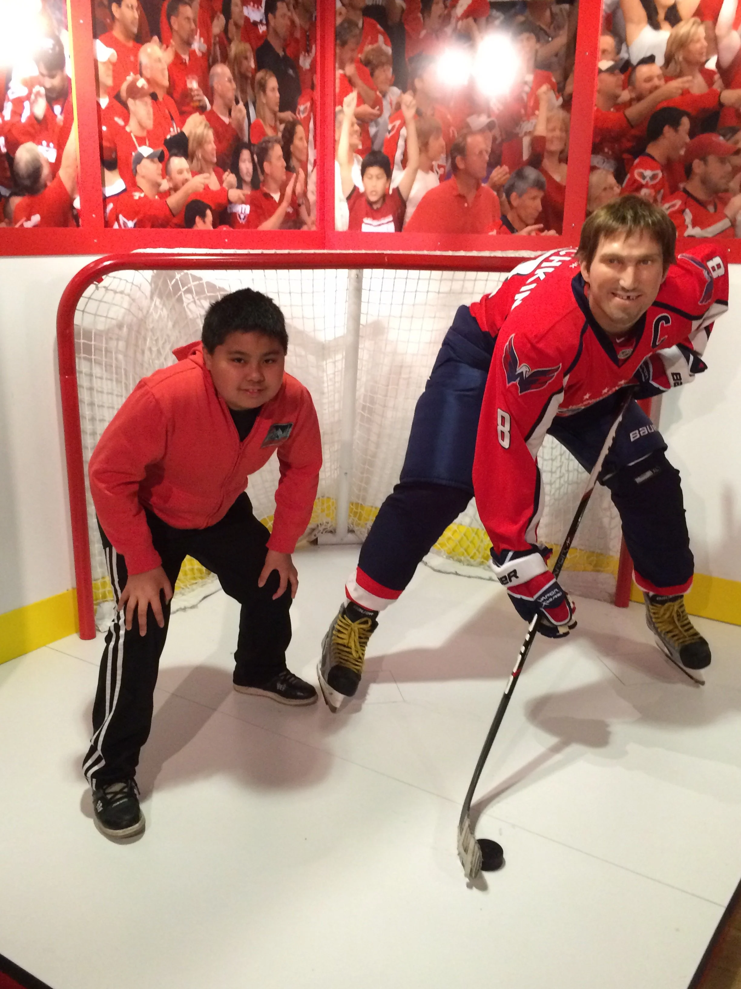 A hockey-inspired pose