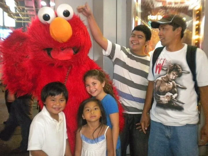 A fun character encounter during our Times Square outing, July 2010.