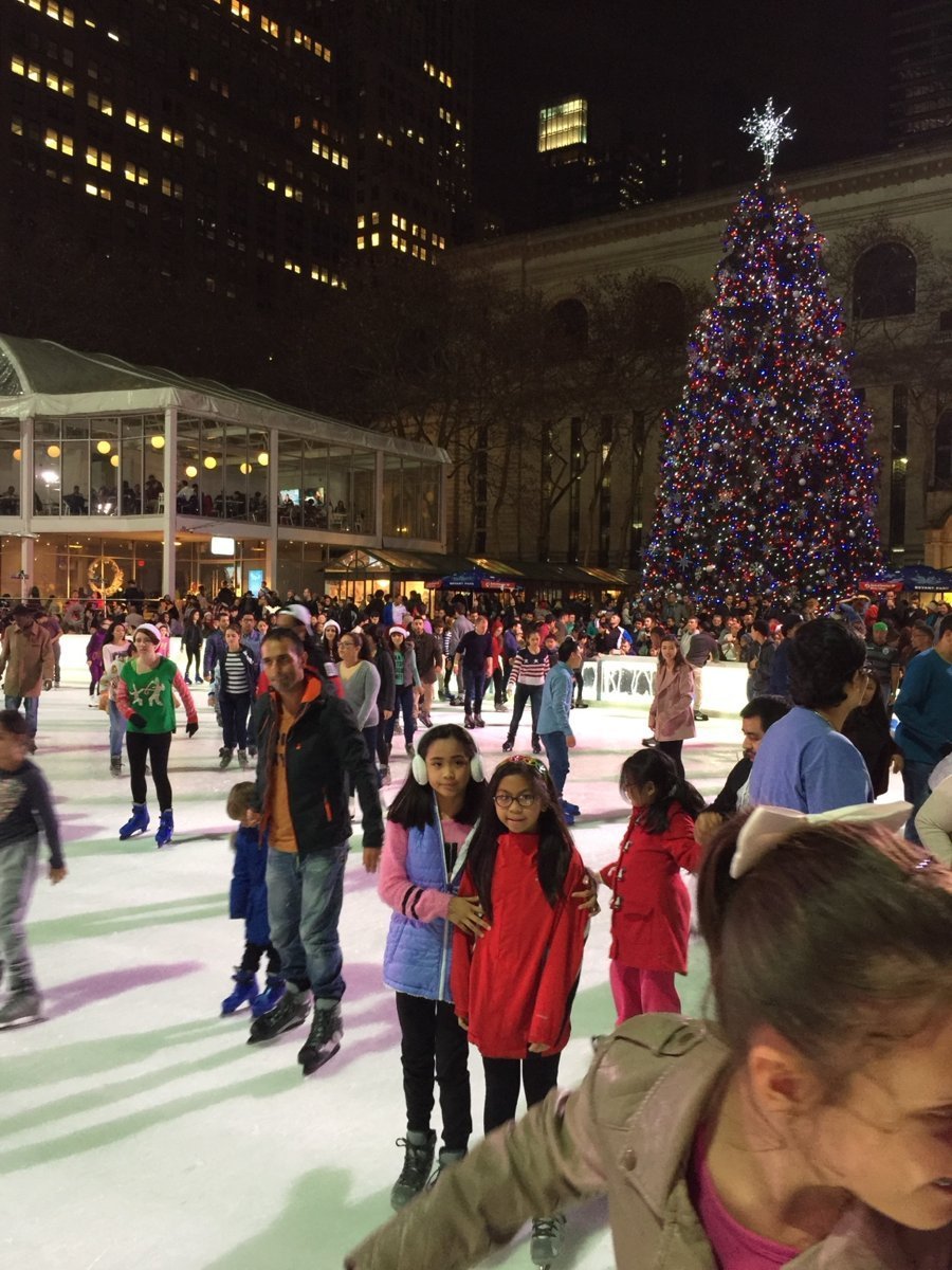 Childhood skating memories at Bryant Park.