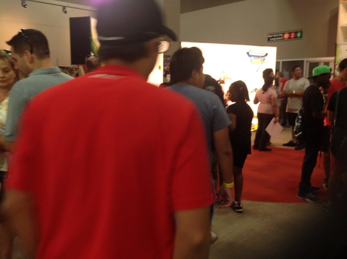 A busy day inside Nintendo New York.