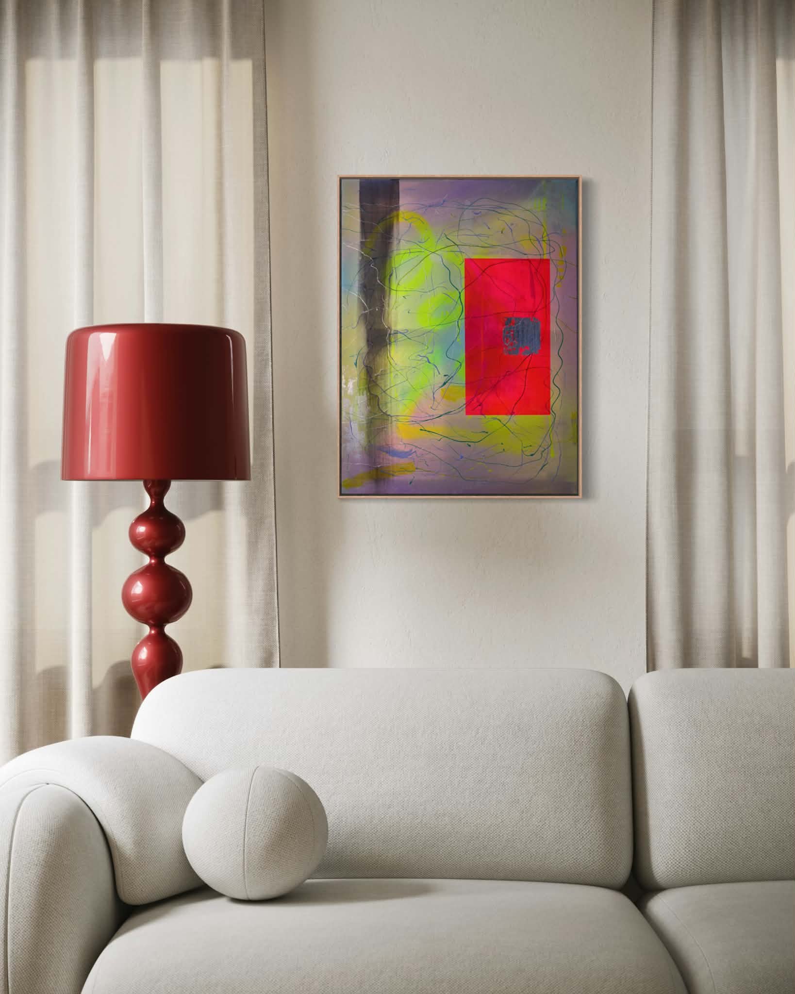 Echo Field (2026) | acrylic paint and silver sheet on canvas 
