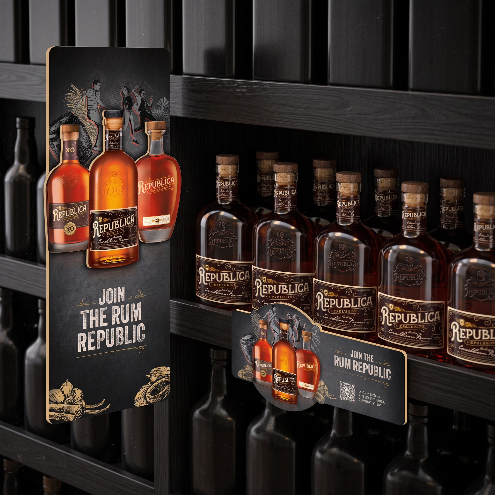 Republica Rum Shelf Talker and Aisle Fin.png