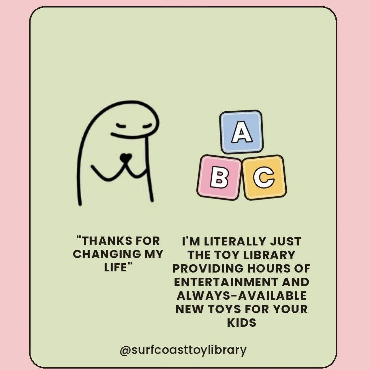 We&rsquo;re here to change lives, or at least make life a little easier for parents and kids!
The library will be open on Saturday from 9-11am, the perfect time to grab some new toys for this cold weather 🪁🪀🧸